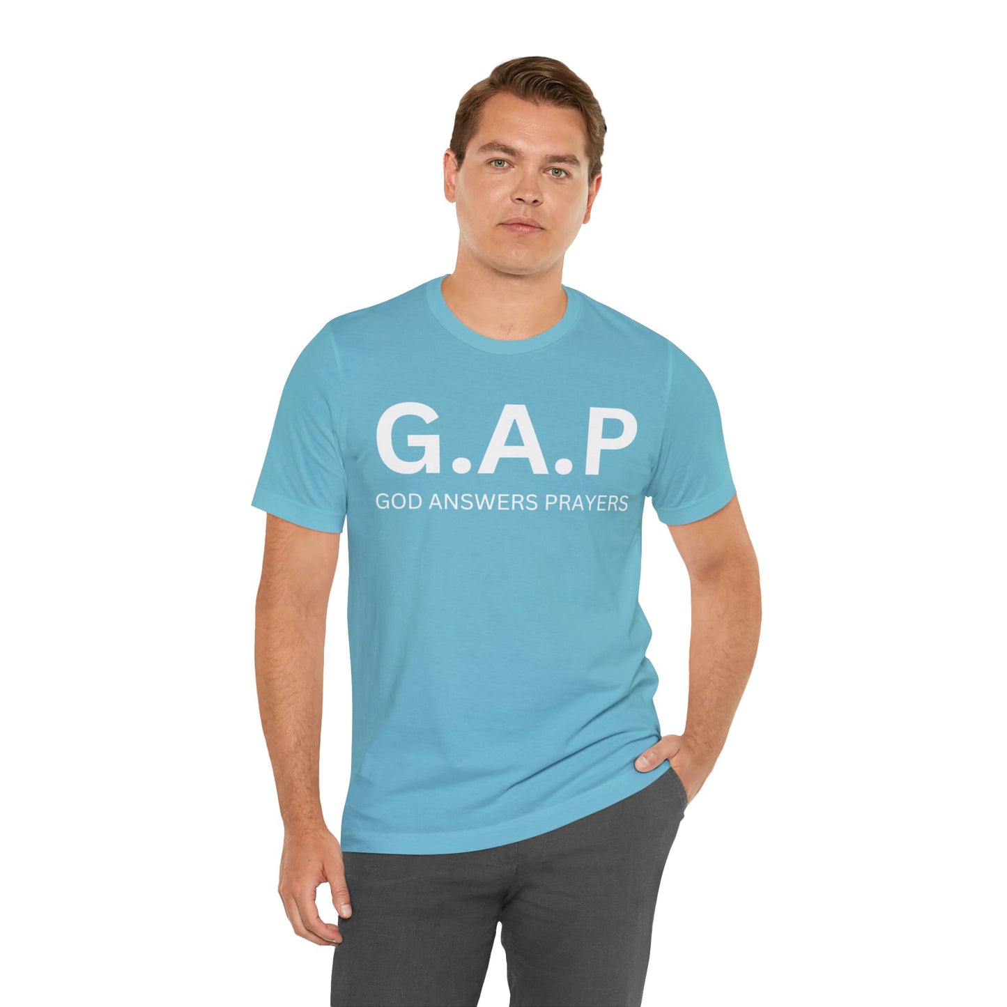 GOD ANSWERS PRAYERS Unisex Jersey Short Sleeve Tee