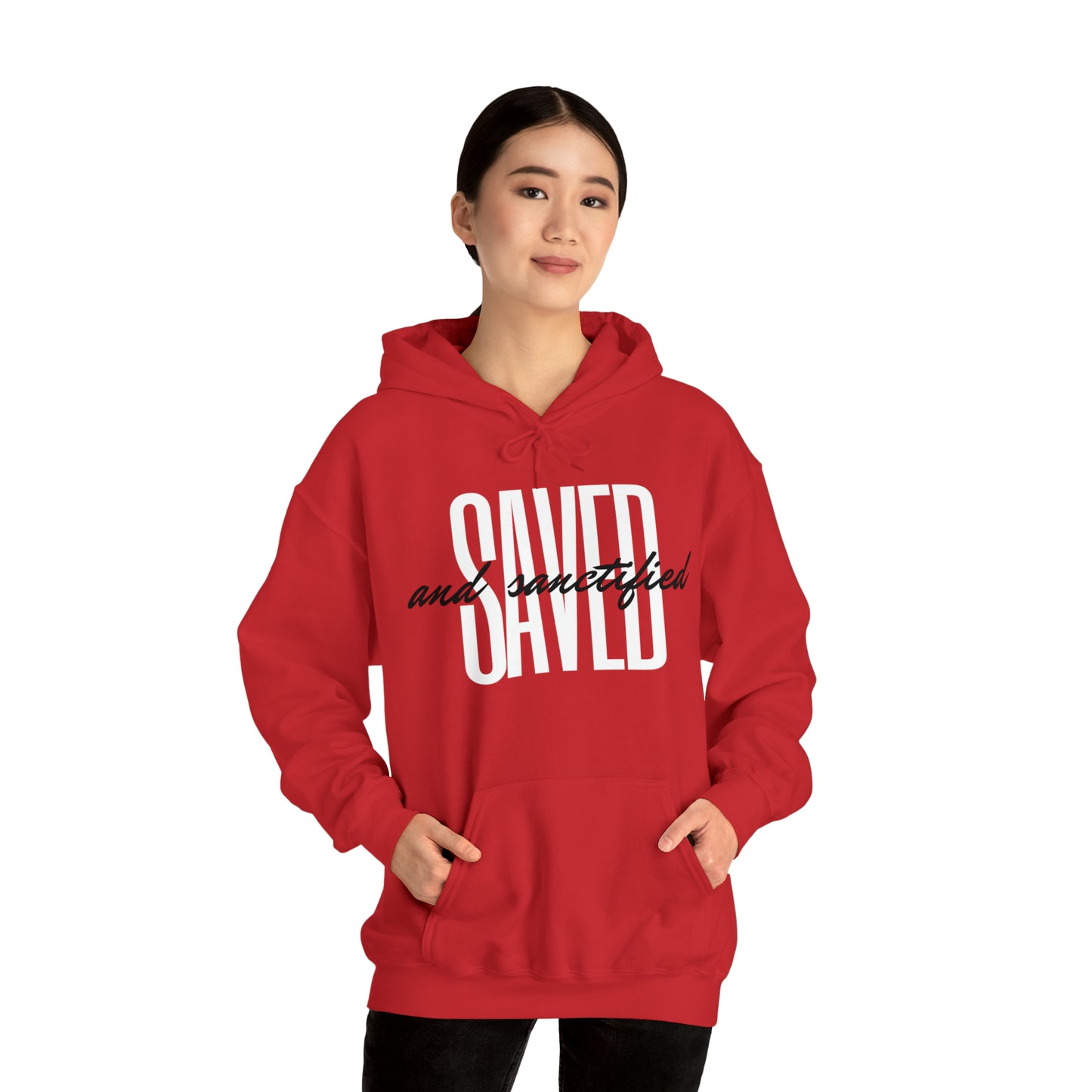 SAVED AND SANCTIFIED Unisex Heavy Blend™ Hooded Sweatshirt