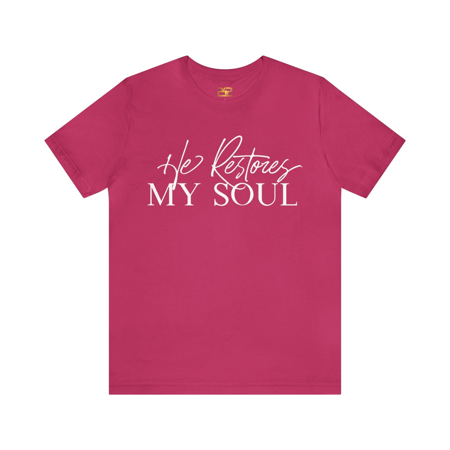 HE RESTORES MY SOUL Unisex Jersey Short Sleeve Tee