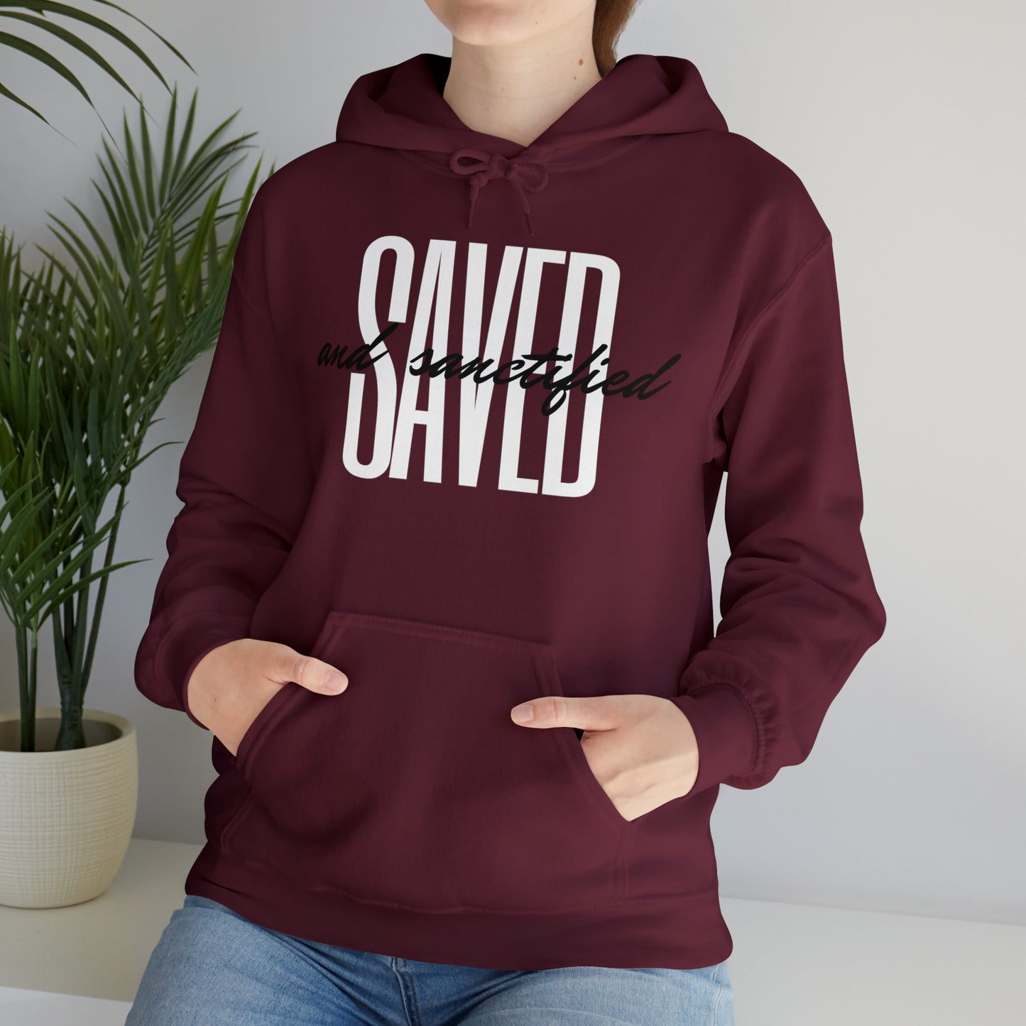 SAVED AND SANCTIFIED Unisex Heavy Blend™ Hooded Sweatshirt