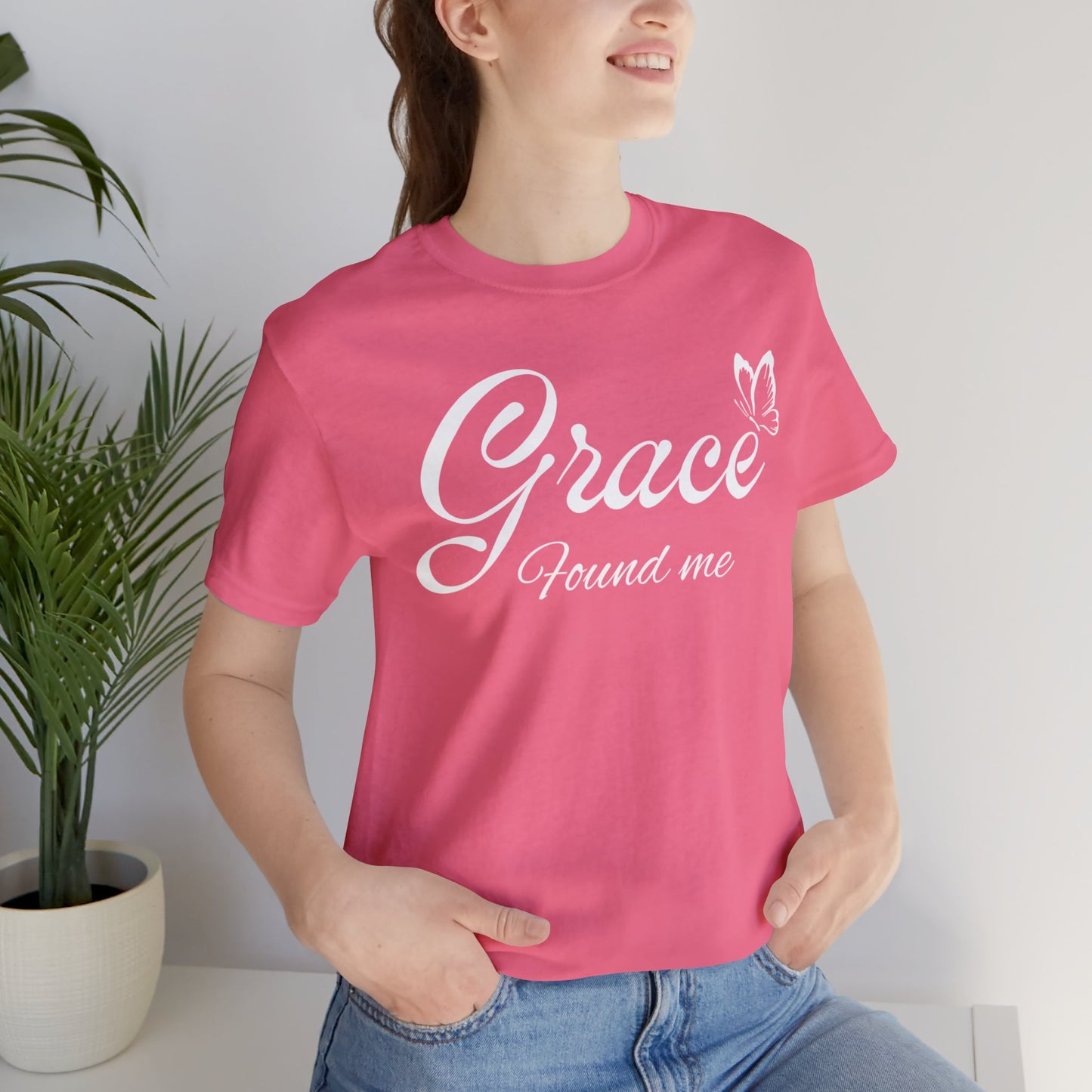 GRACE FOUND ME Unisex Jersey Short Sleeve Tee