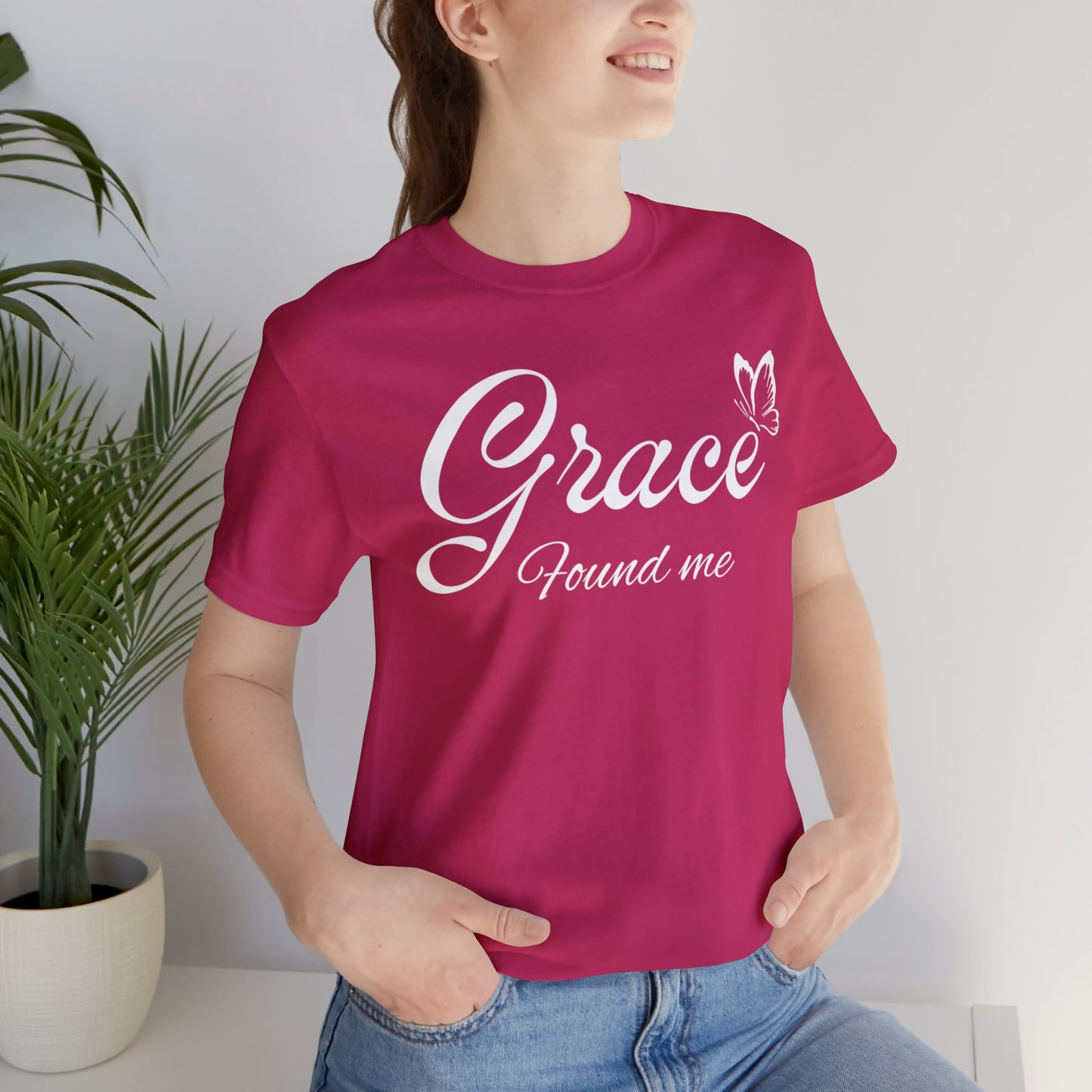 GRACE FOUND ME Unisex Jersey Short Sleeve Tee