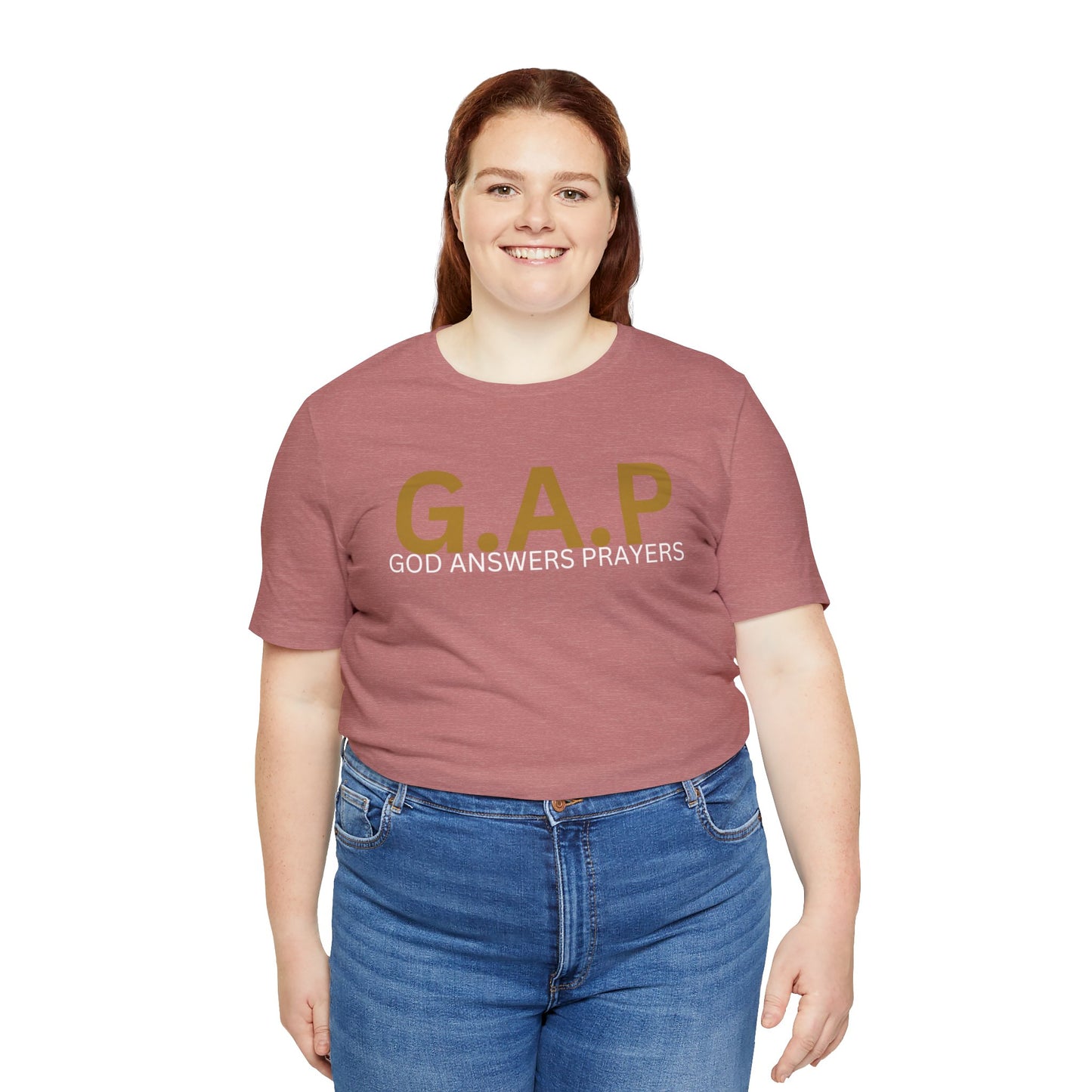 GOD ANSWERS PRAYERS Unisex Jersey Short Sleeve Tee