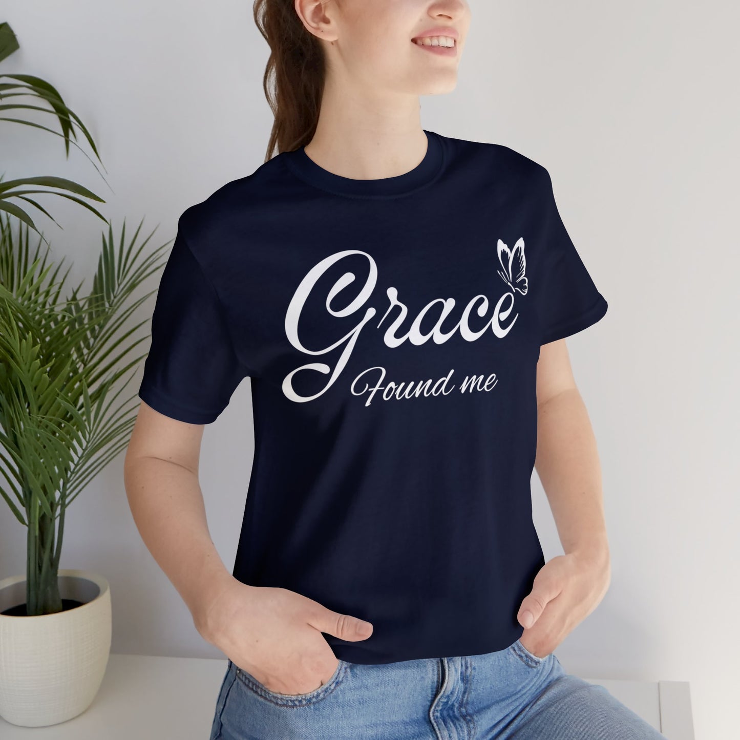 GRACE FOUND ME Unisex Jersey Short Sleeve Tee
