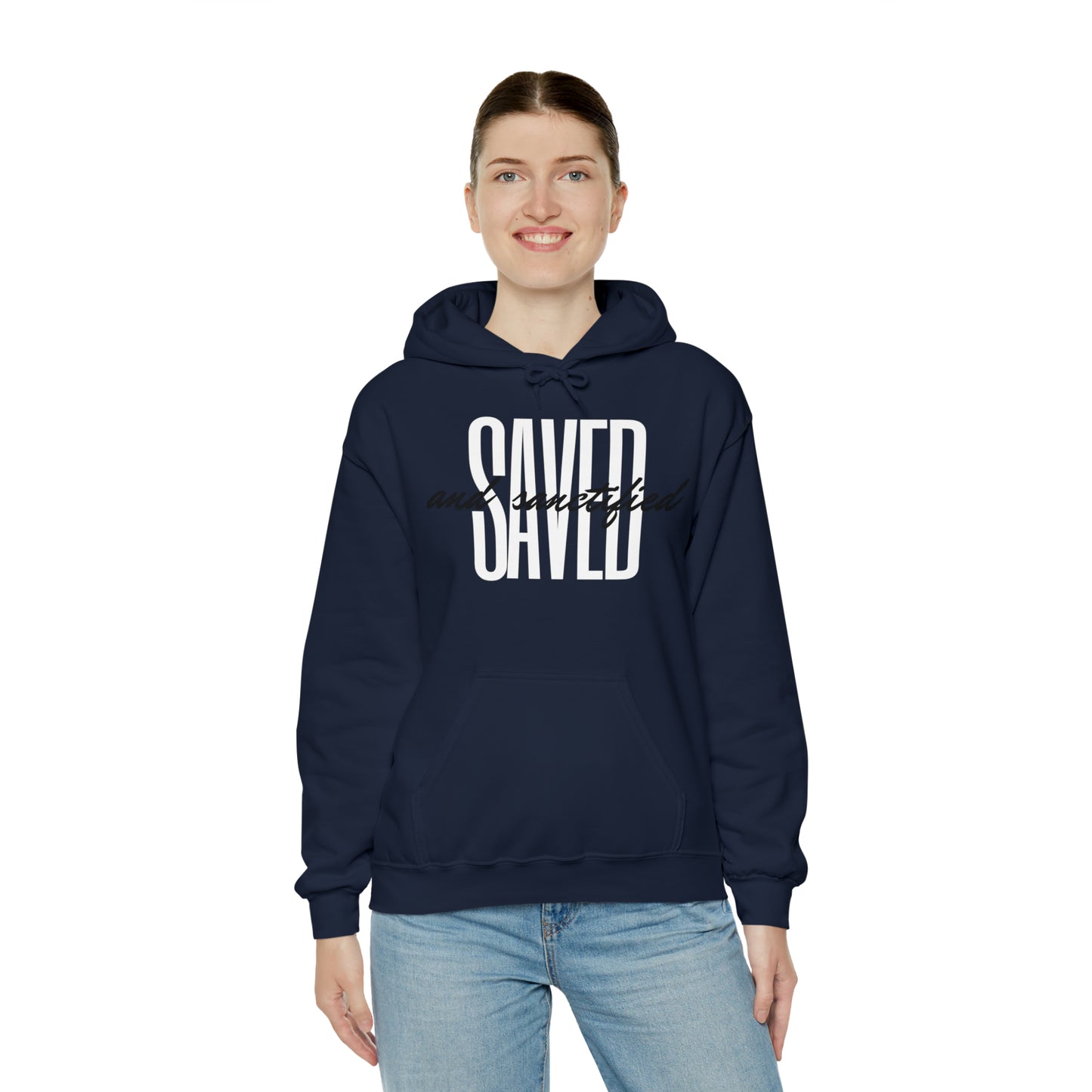 SAVED AND SANCTIFIED Unisex Heavy Blend™ Hooded Sweatshirt