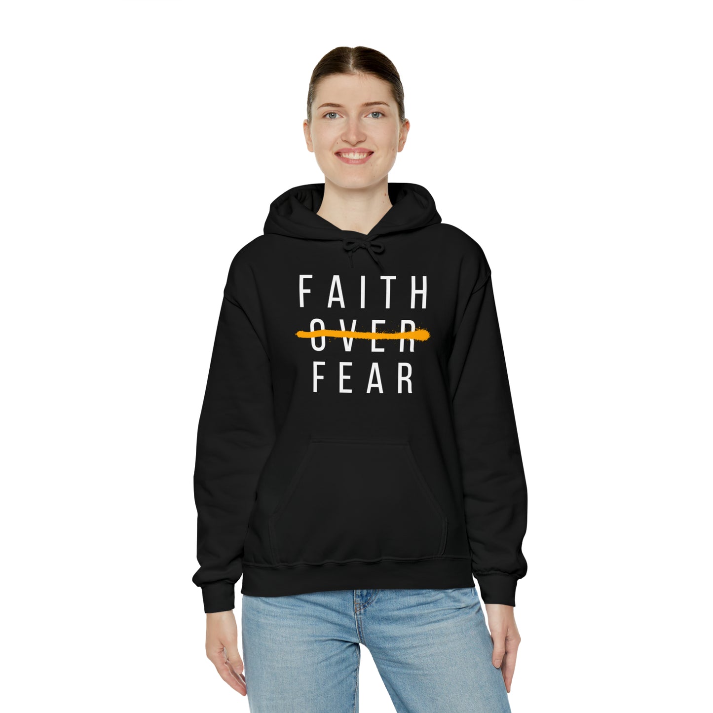 FAITH OVER FEAR Unisex Heavy Blend™ Hooded Sweatshirt