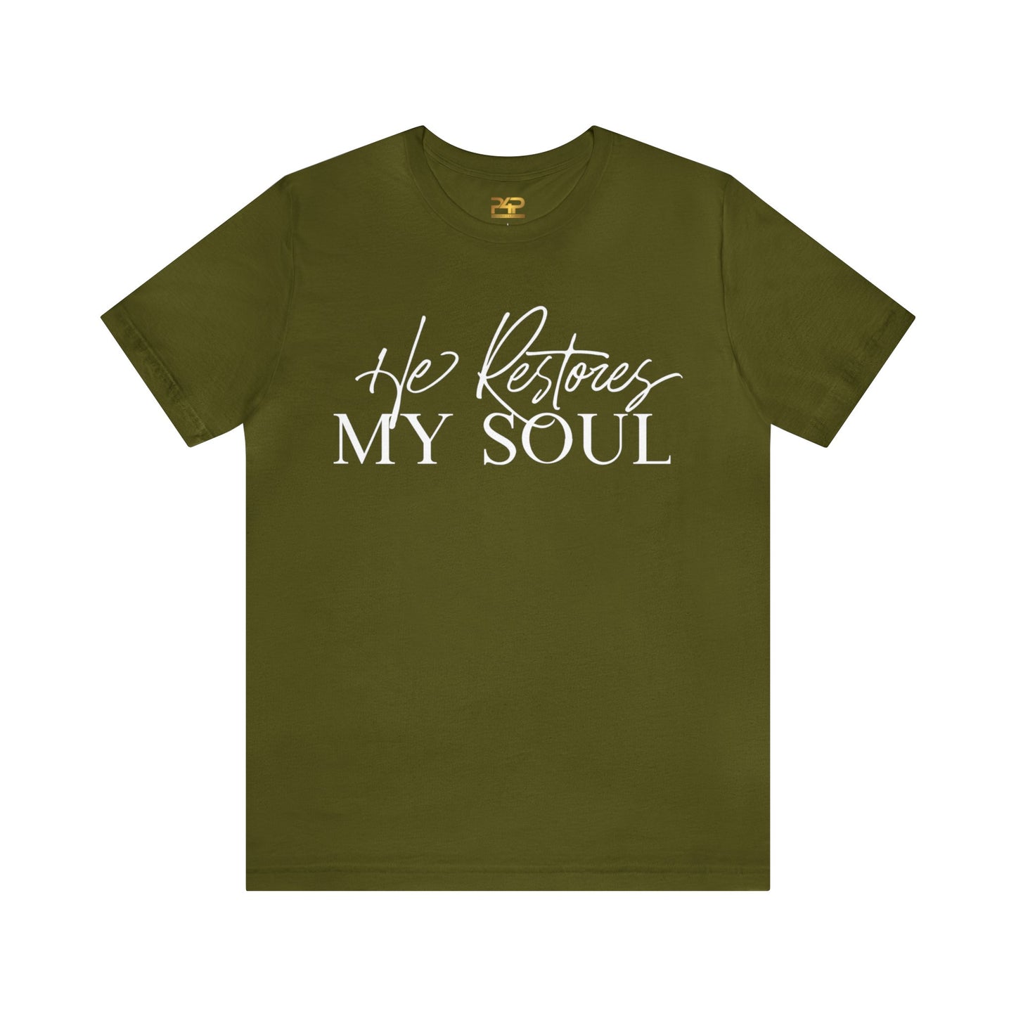 HE RESTORES MY SOUL Unisex Jersey Short Sleeve Tee