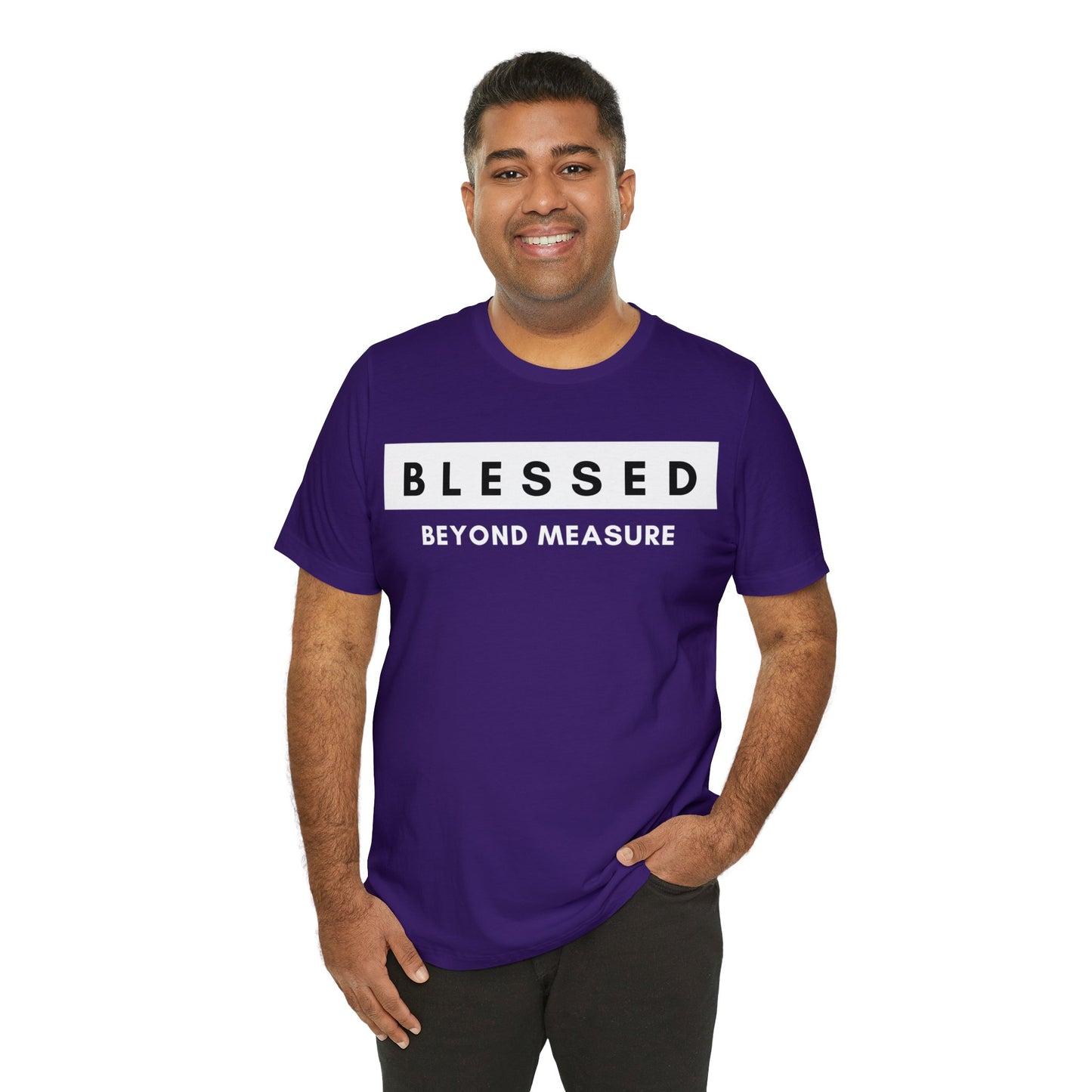 BLESSED BEYOND MEASURE Unisex Jersey Short Sleeve Tee