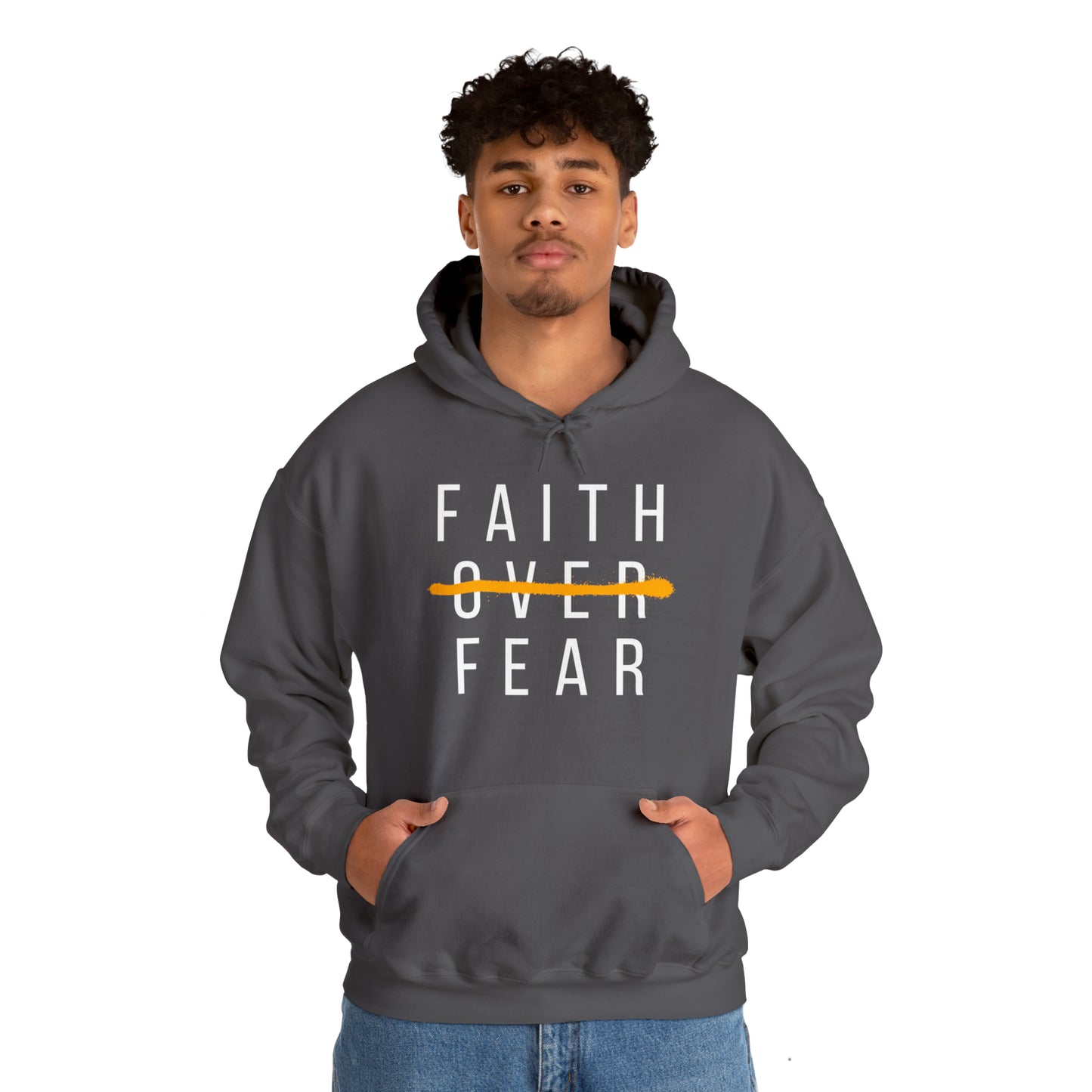 FAITH OVER FEAR Unisex Heavy Blend™ Hooded Sweatshirt