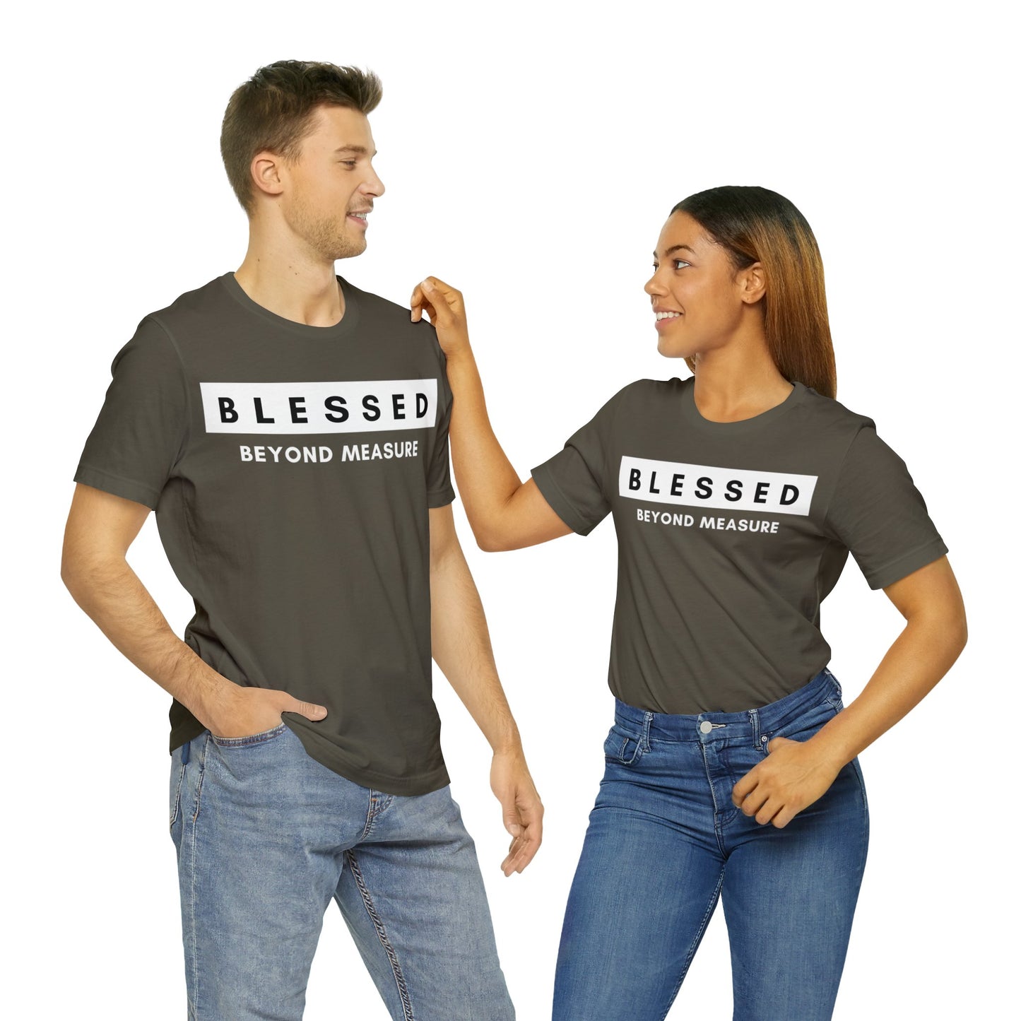 BLESSED BEYOND MEASURE Unisex Jersey Short Sleeve Tee