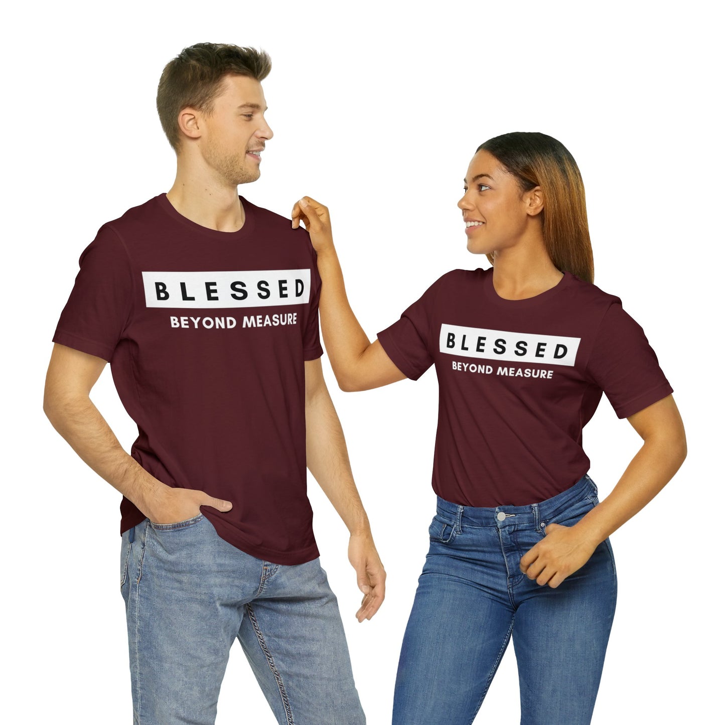 BLESSED BEYOND MEASURE Unisex Jersey Short Sleeve Tee