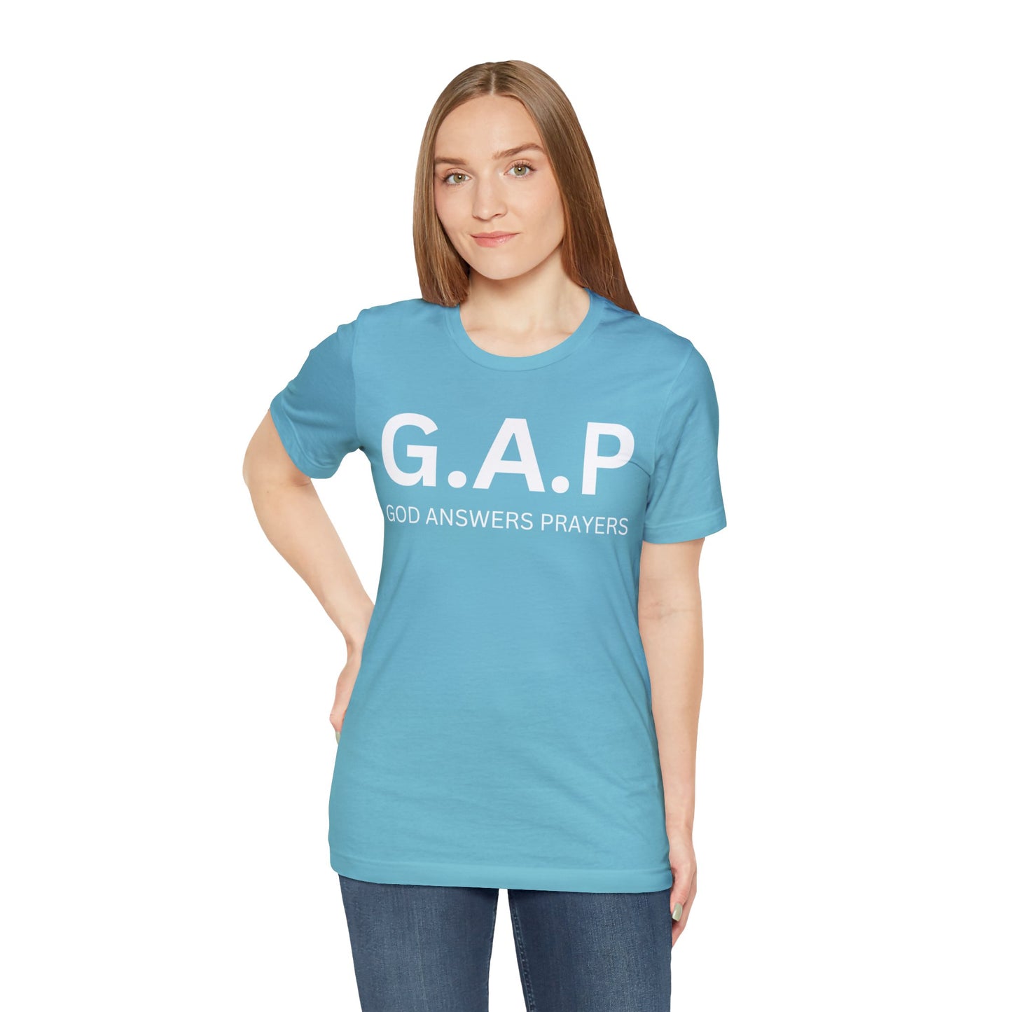 GOD ANSWERS PRAYERS Unisex Jersey Short Sleeve Tee