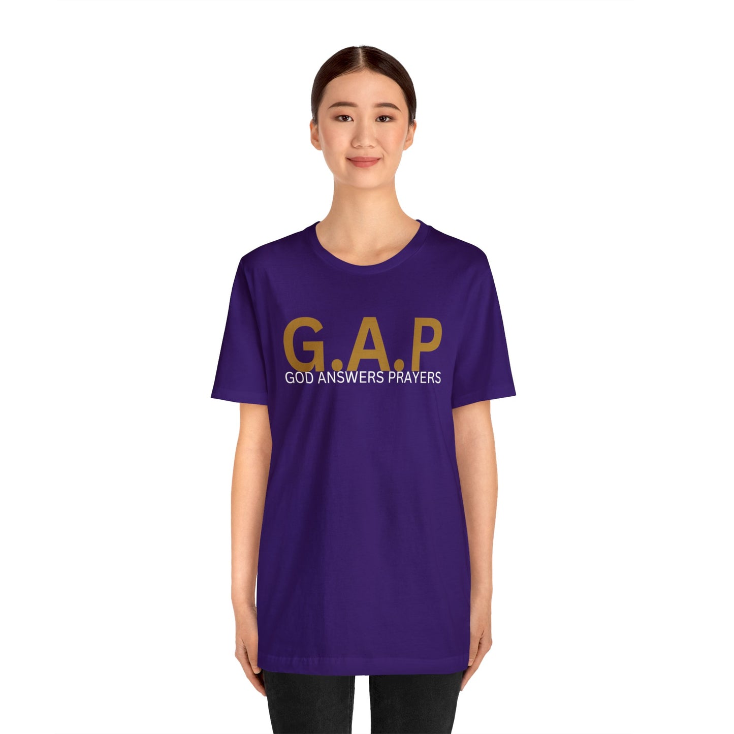 GOD ANSWERS PRAYERS Unisex Jersey Short Sleeve Tee