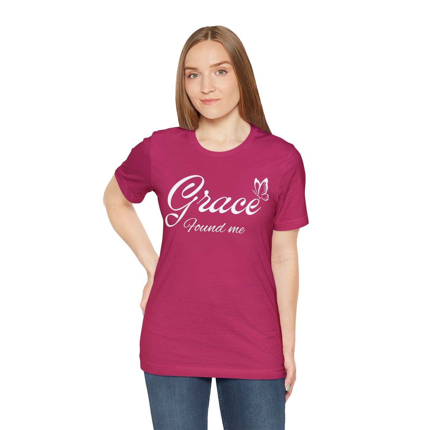 GRACE FOUND ME Unisex Jersey Short Sleeve Tee