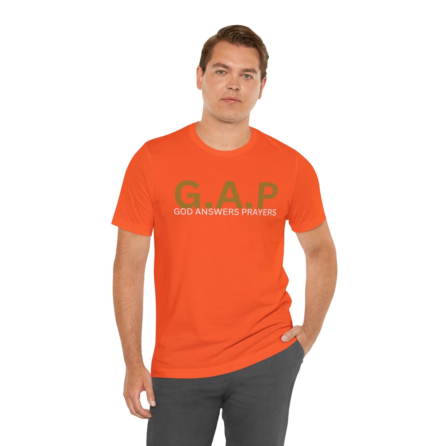 GOD ANSWERS PRAYERS Unisex Jersey Short Sleeve Tee