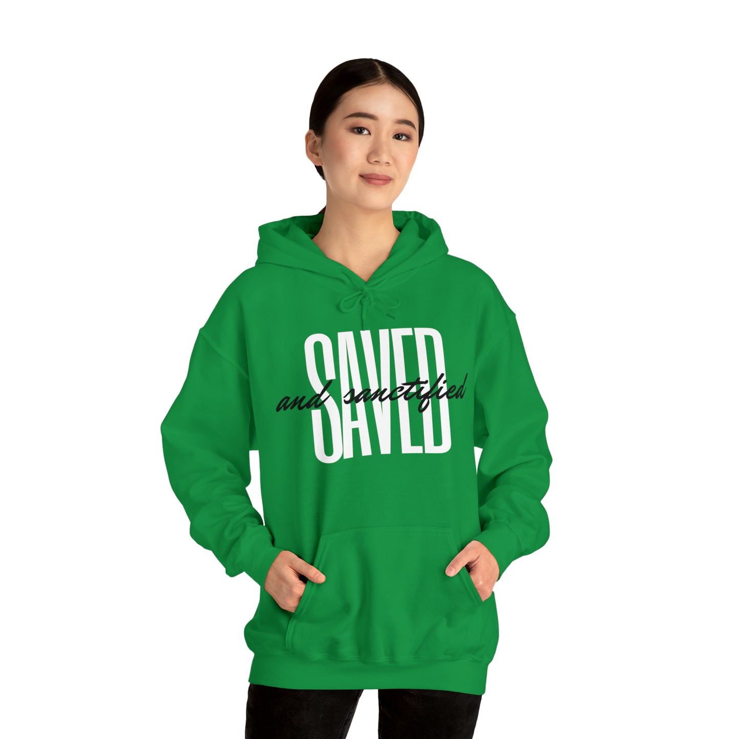 SAVED AND SANCTIFIED Unisex Heavy Blend™ Hooded Sweatshirt