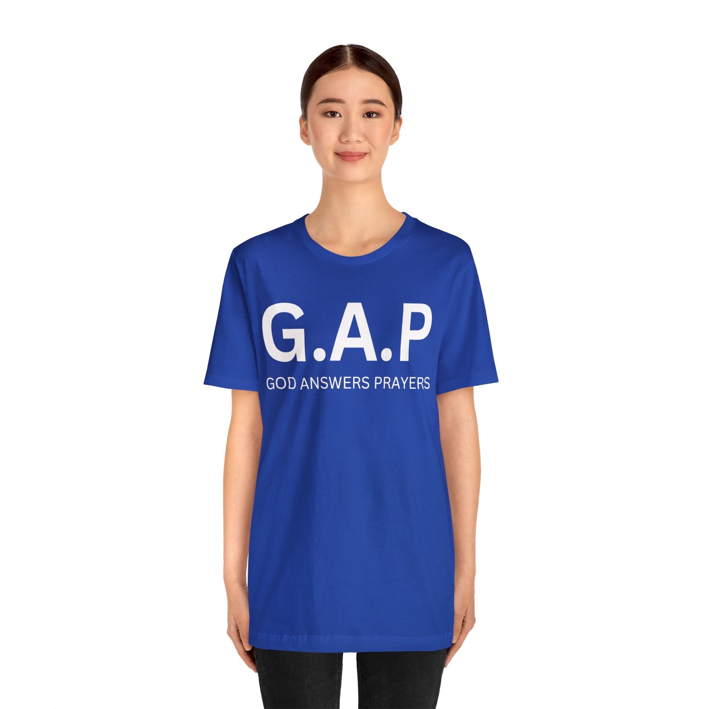 GOD ANSWERS PRAYERS Unisex Jersey Short Sleeve Tee