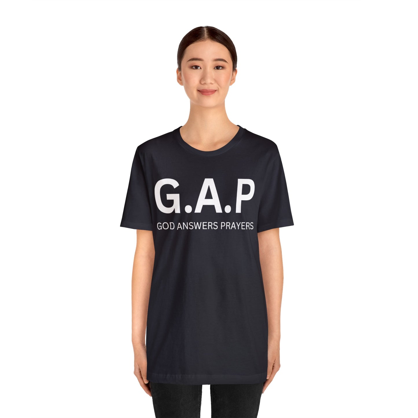 GOD ANSWERS PRAYERS Unisex Jersey Short Sleeve Tee