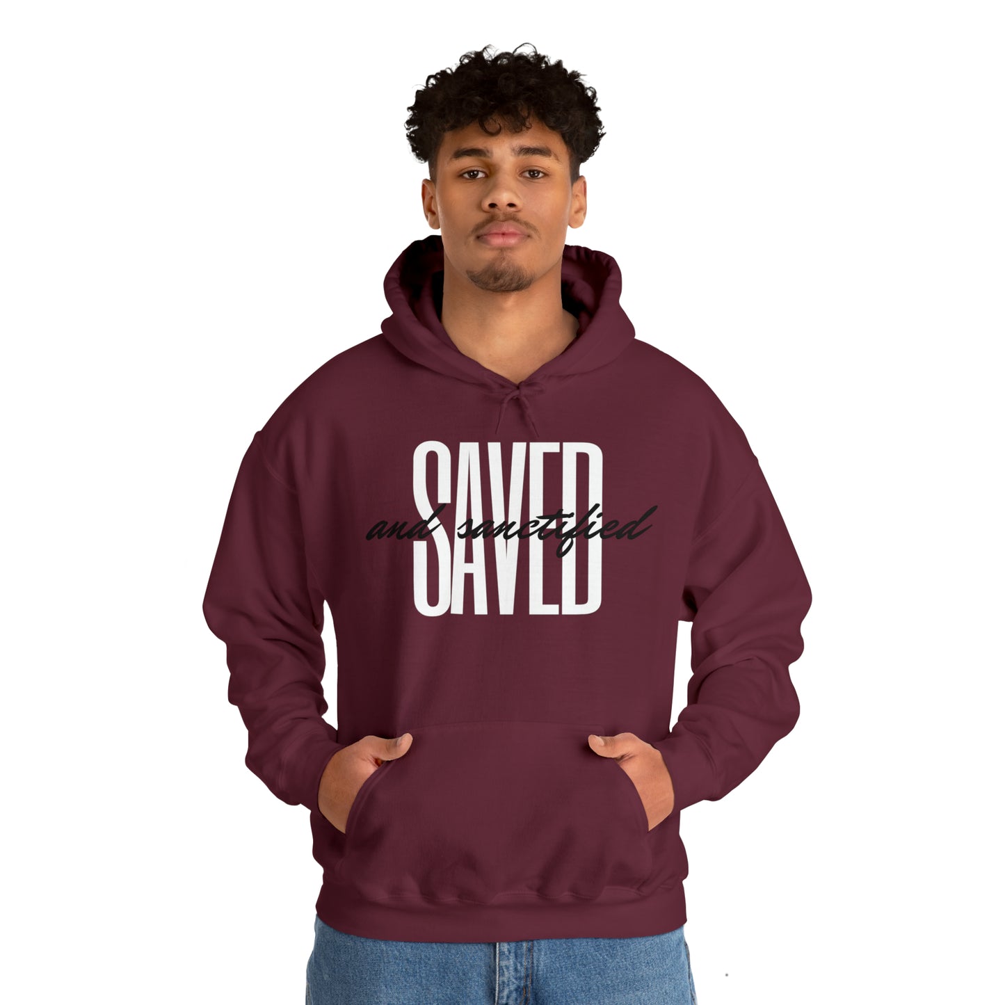 SAVED AND SANCTIFIED Unisex Heavy Blend™ Hooded Sweatshirt