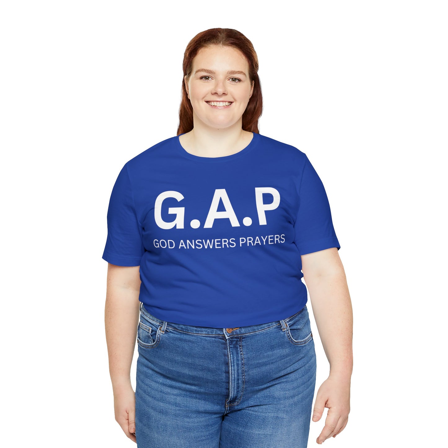 GOD ANSWERS PRAYERS Unisex Jersey Short Sleeve Tee
