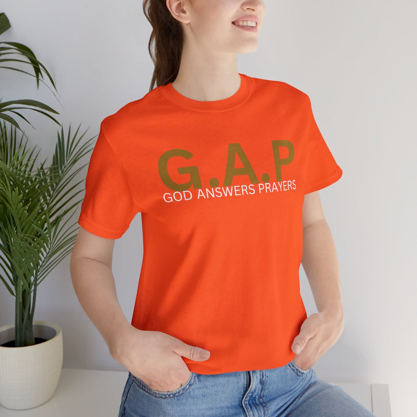 GOD ANSWERS PRAYERS Unisex Jersey Short Sleeve Tee