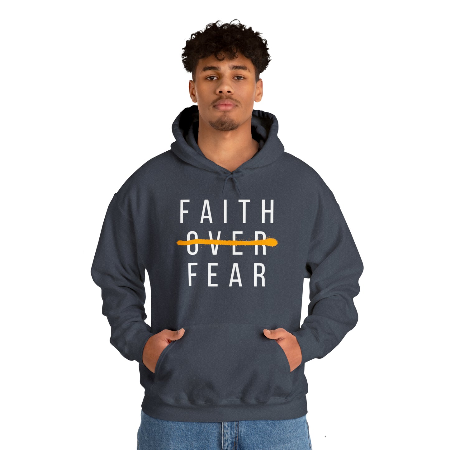 FAITH OVER FEAR Unisex Heavy Blend™ Hooded Sweatshirt