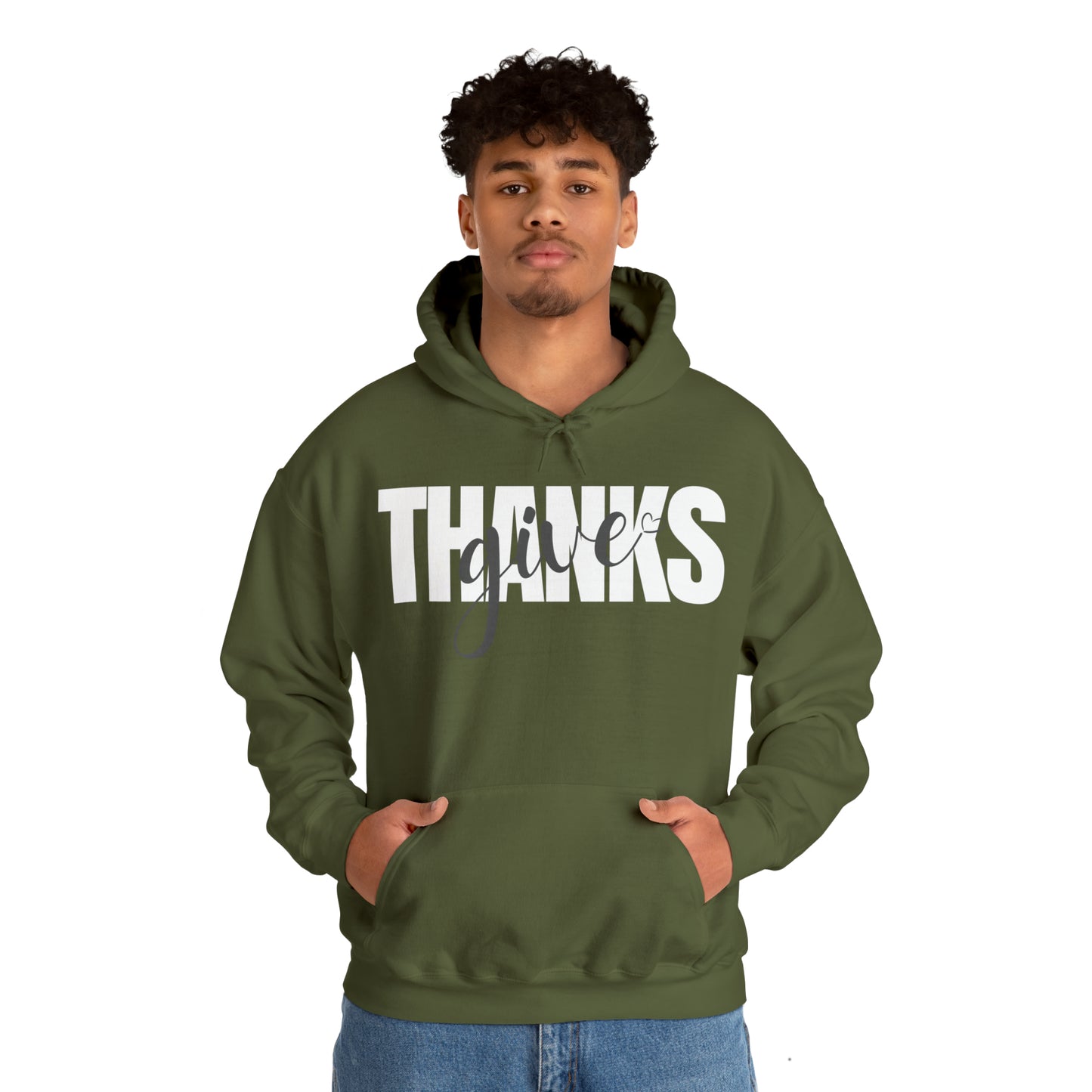GIVE THANKS Unisex Heavy Blend™ Hooded Sweatshirt