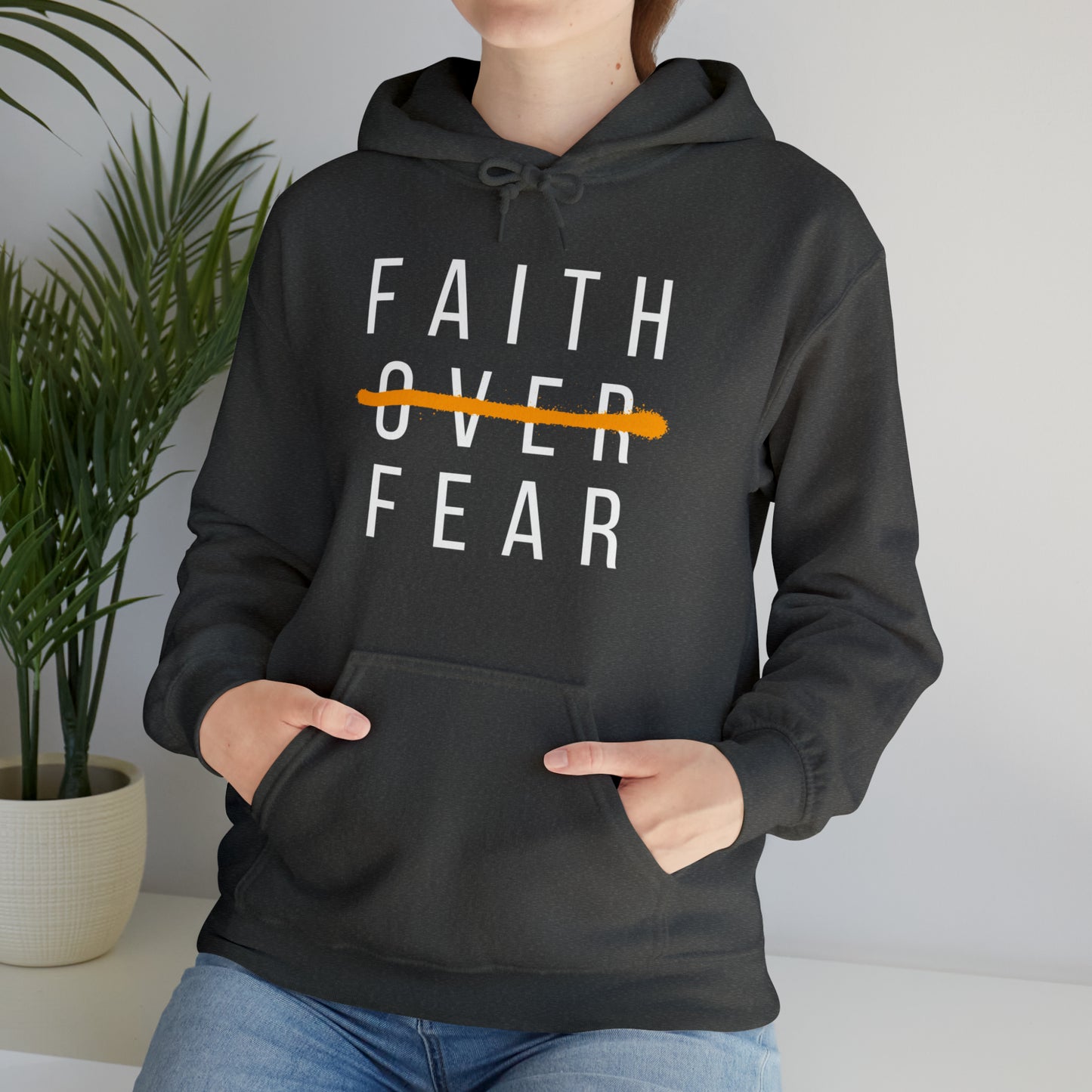 FAITH OVER FEAR Unisex Heavy Blend™ Hooded Sweatshirt