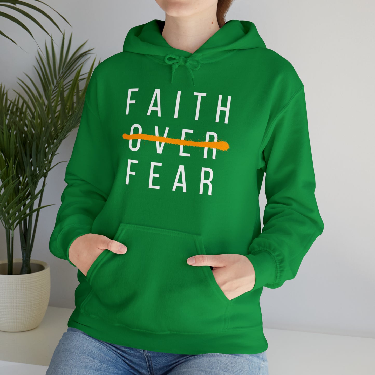 FAITH OVER FEAR Unisex Heavy Blend™ Hooded Sweatshirt