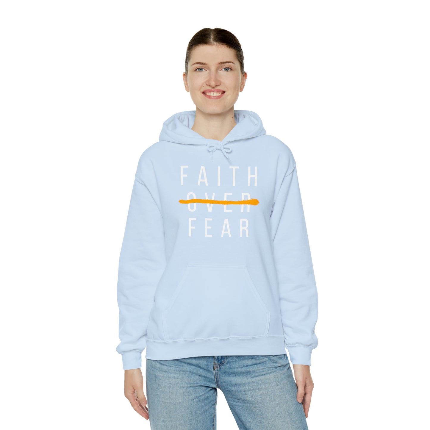 FAITH OVER FEAR Unisex Heavy Blend™ Hooded Sweatshirt