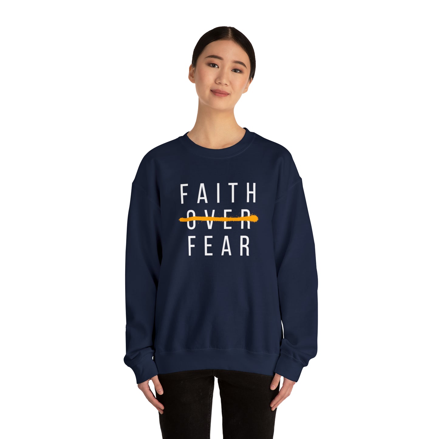 FAITH OVER FEAR Unisex Heavy Blend™ Crewneck Sweatshirt