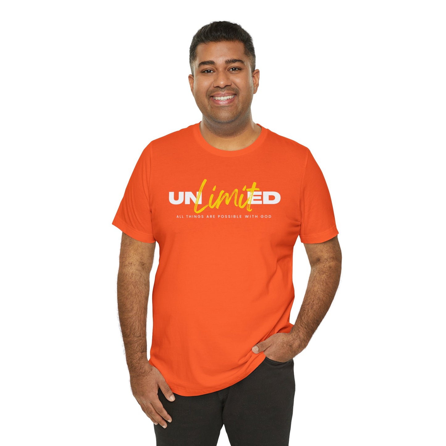 UNLIMITED ALL THINGS ARE POSSIBLE WITH GOD Unisex Jersey Short Sleeve Tee