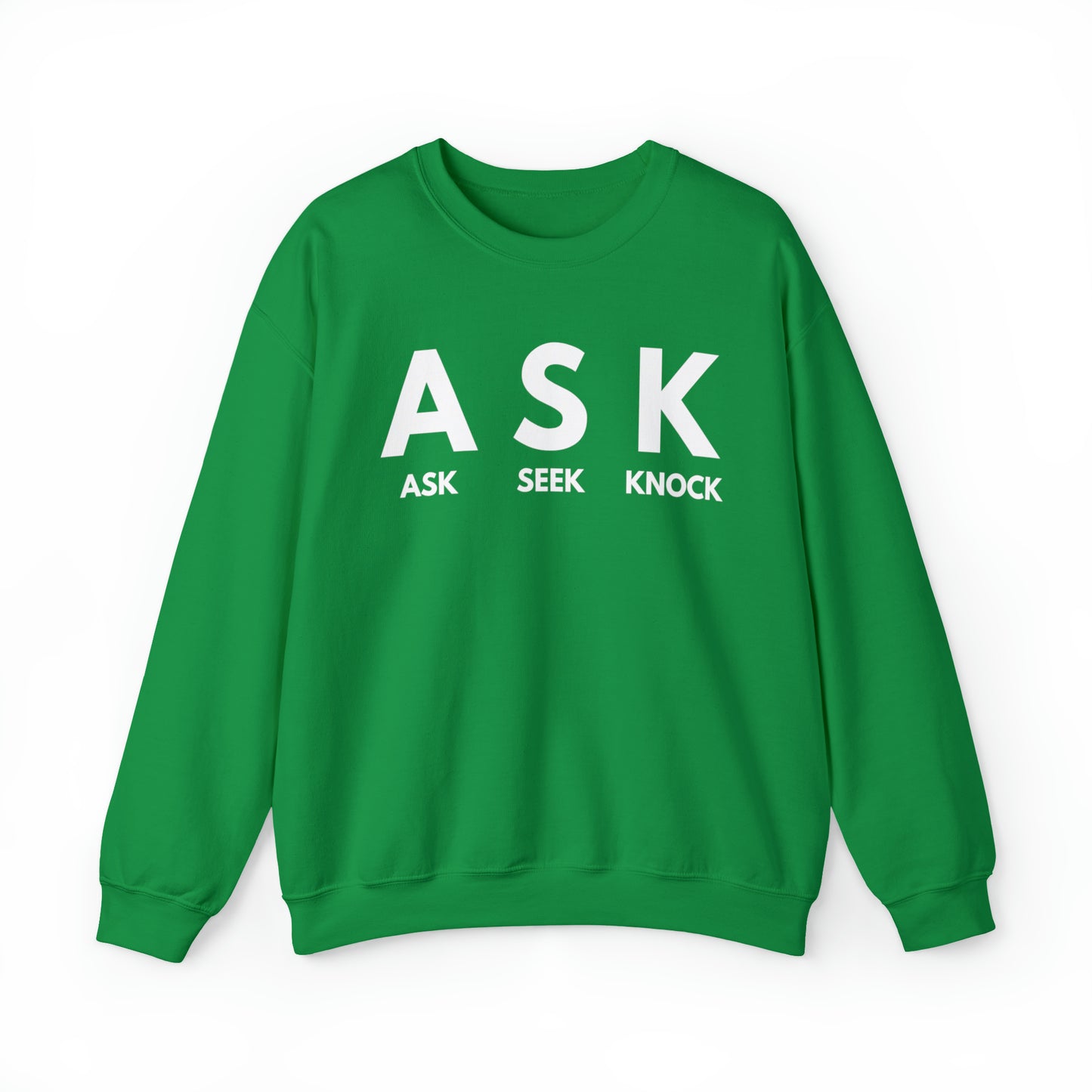 ASK SEEK KNOCK Unisex Heavy Blend™ Crewneck Sweatshirt