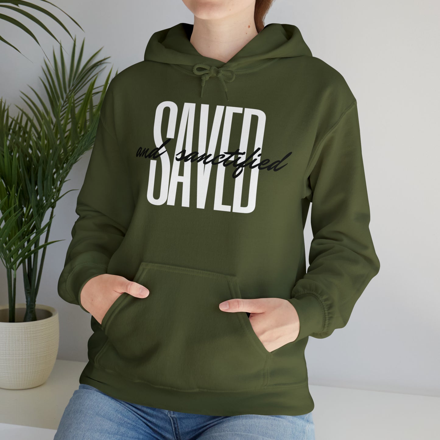 SAVED AND SANCTIFIED Unisex Heavy Blend™ Hooded Sweatshirt