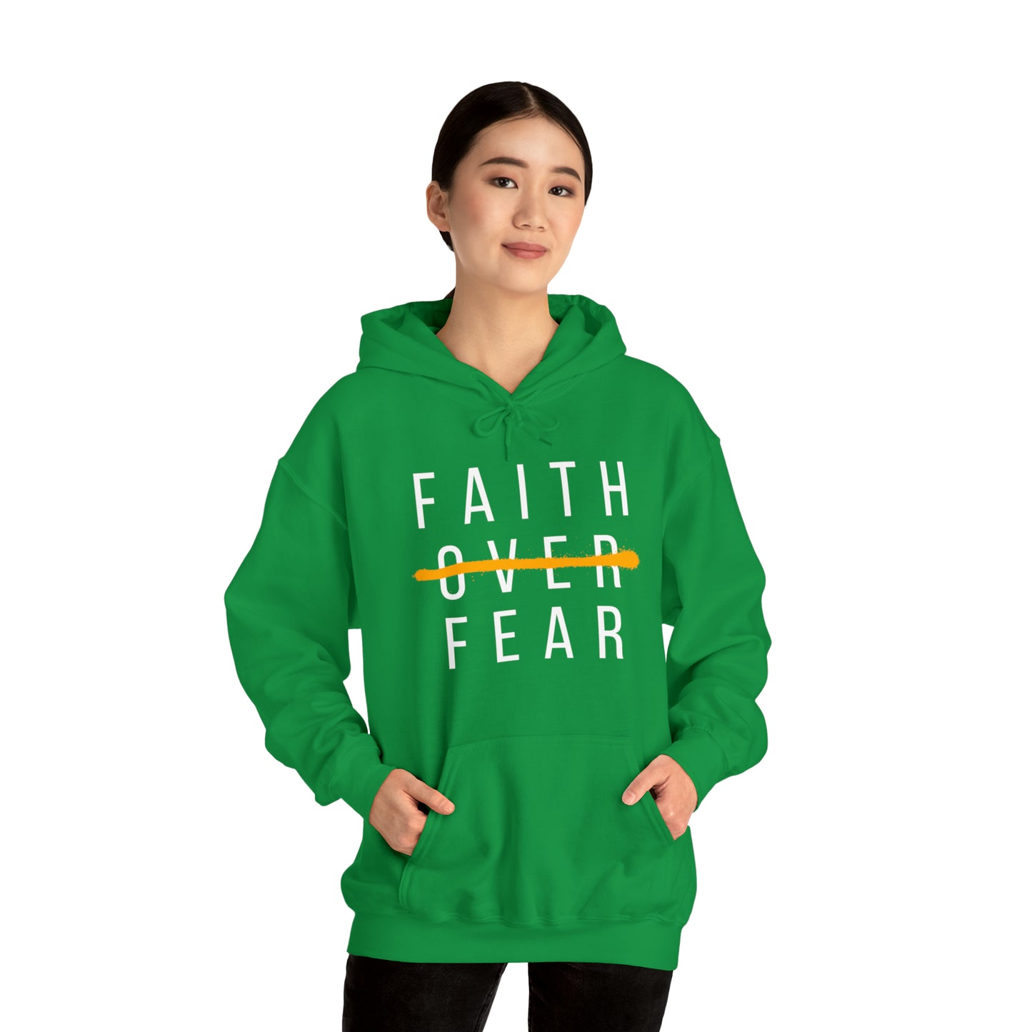 FAITH OVER FEAR Unisex Heavy Blend™ Hooded Sweatshirt