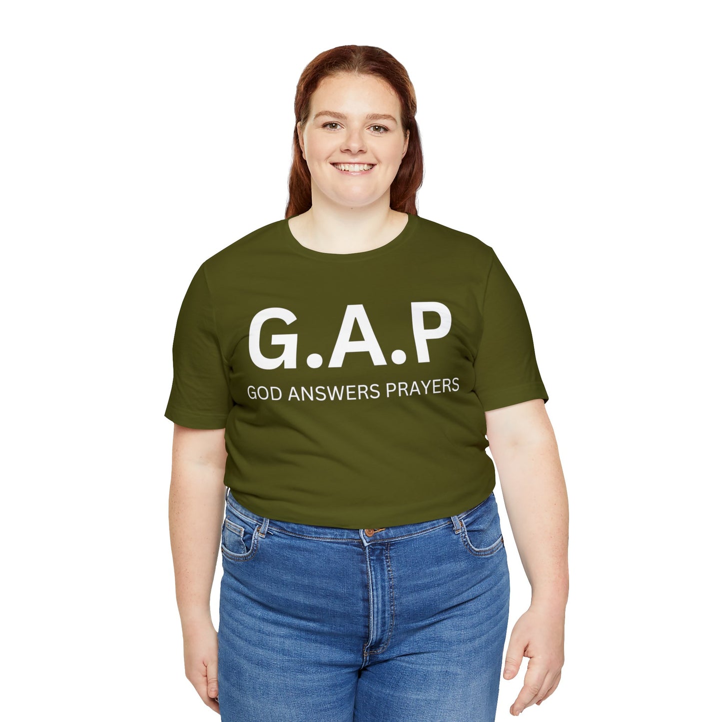 GOD ANSWERS PRAYERS Unisex Jersey Short Sleeve Tee