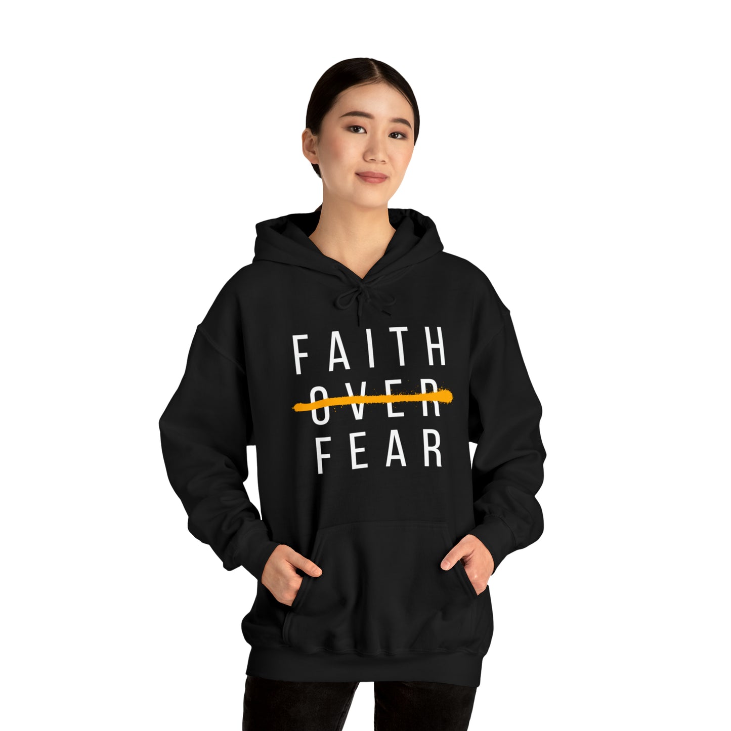 FAITH OVER FEAR Unisex Heavy Blend™ Hooded Sweatshirt