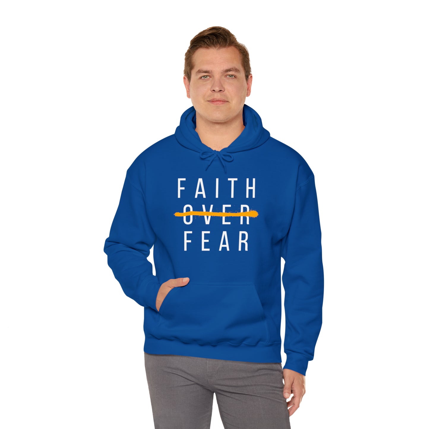 FAITH OVER FEAR Unisex Heavy Blend™ Hooded Sweatshirt