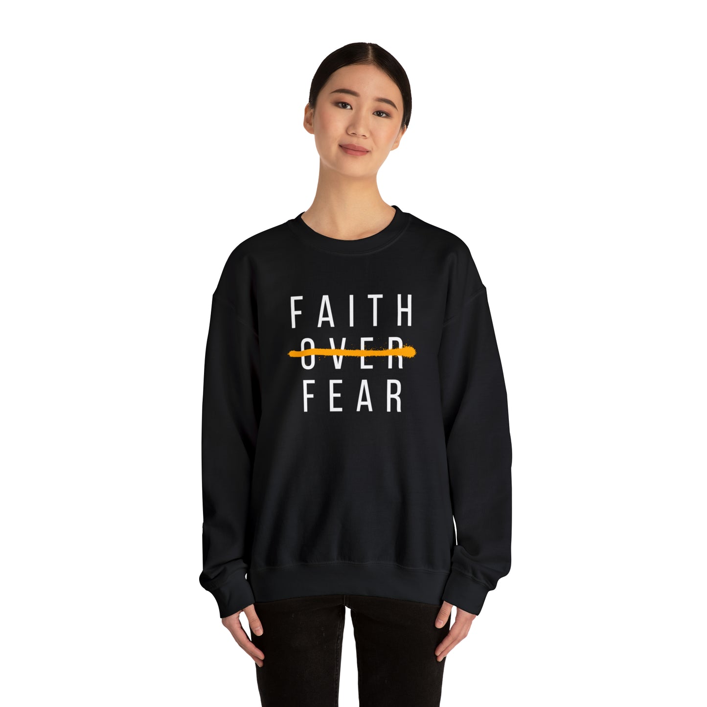 FAITH OVER FEAR Unisex Heavy Blend™ Crewneck Sweatshirt