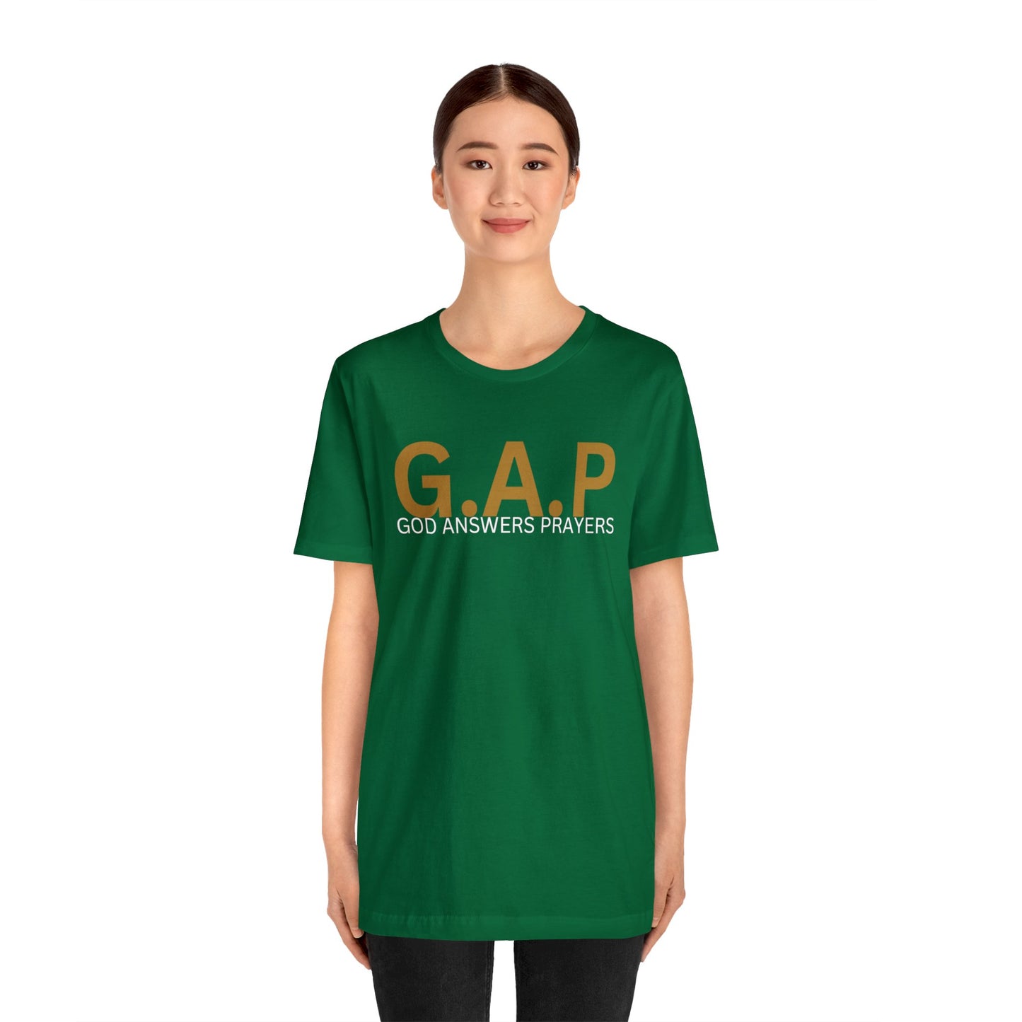 GOD ANSWERS PRAYERS Unisex Jersey Short Sleeve Tee