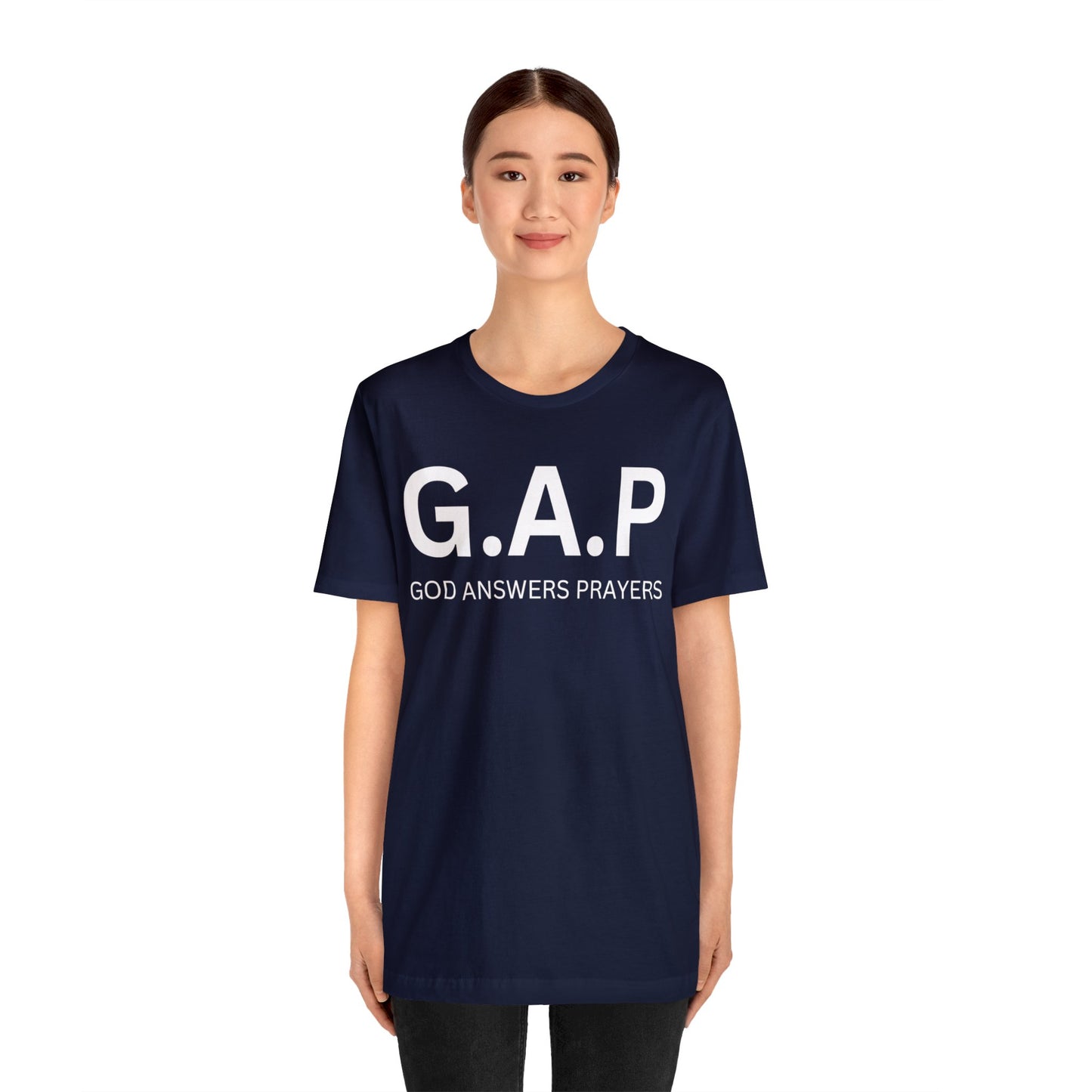 GOD ANSWERS PRAYERS Unisex Jersey Short Sleeve Tee