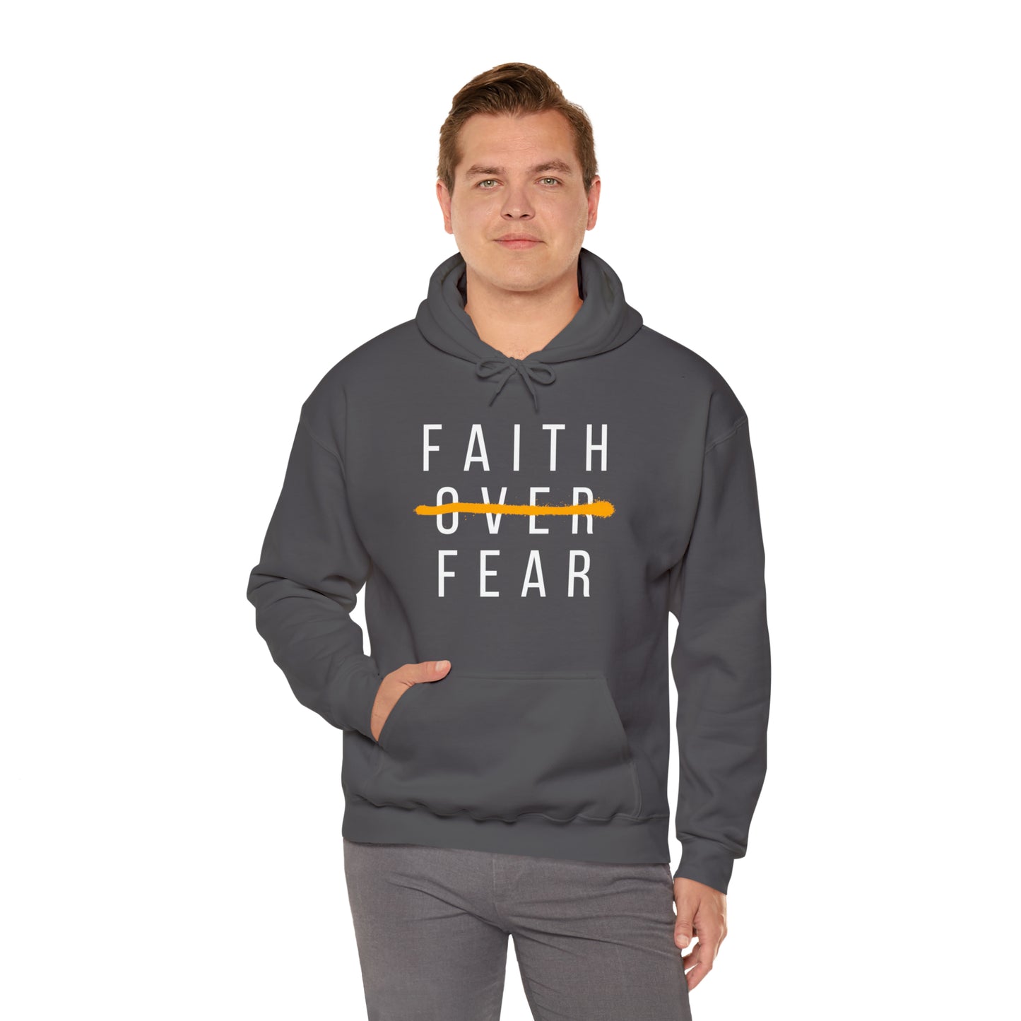 FAITH OVER FEAR Unisex Heavy Blend™ Hooded Sweatshirt