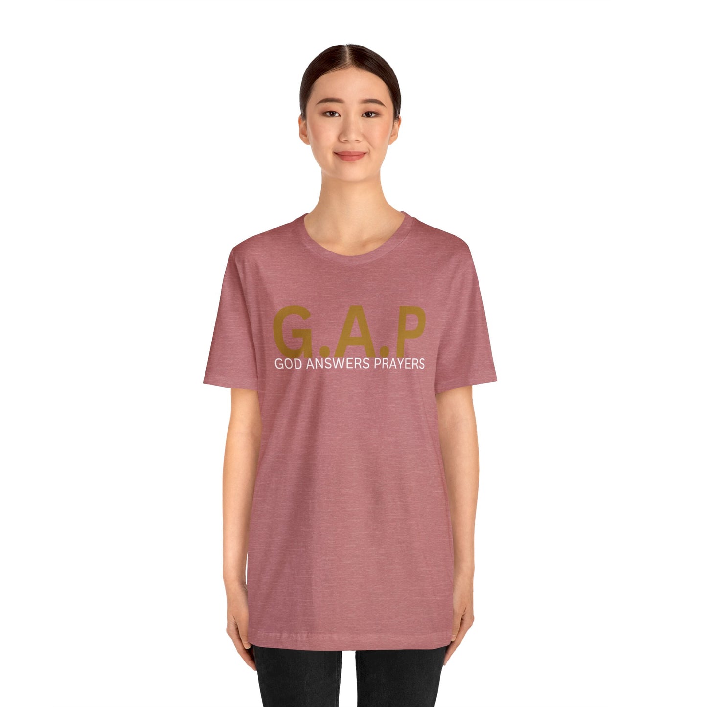 GOD ANSWERS PRAYERS Unisex Jersey Short Sleeve Tee