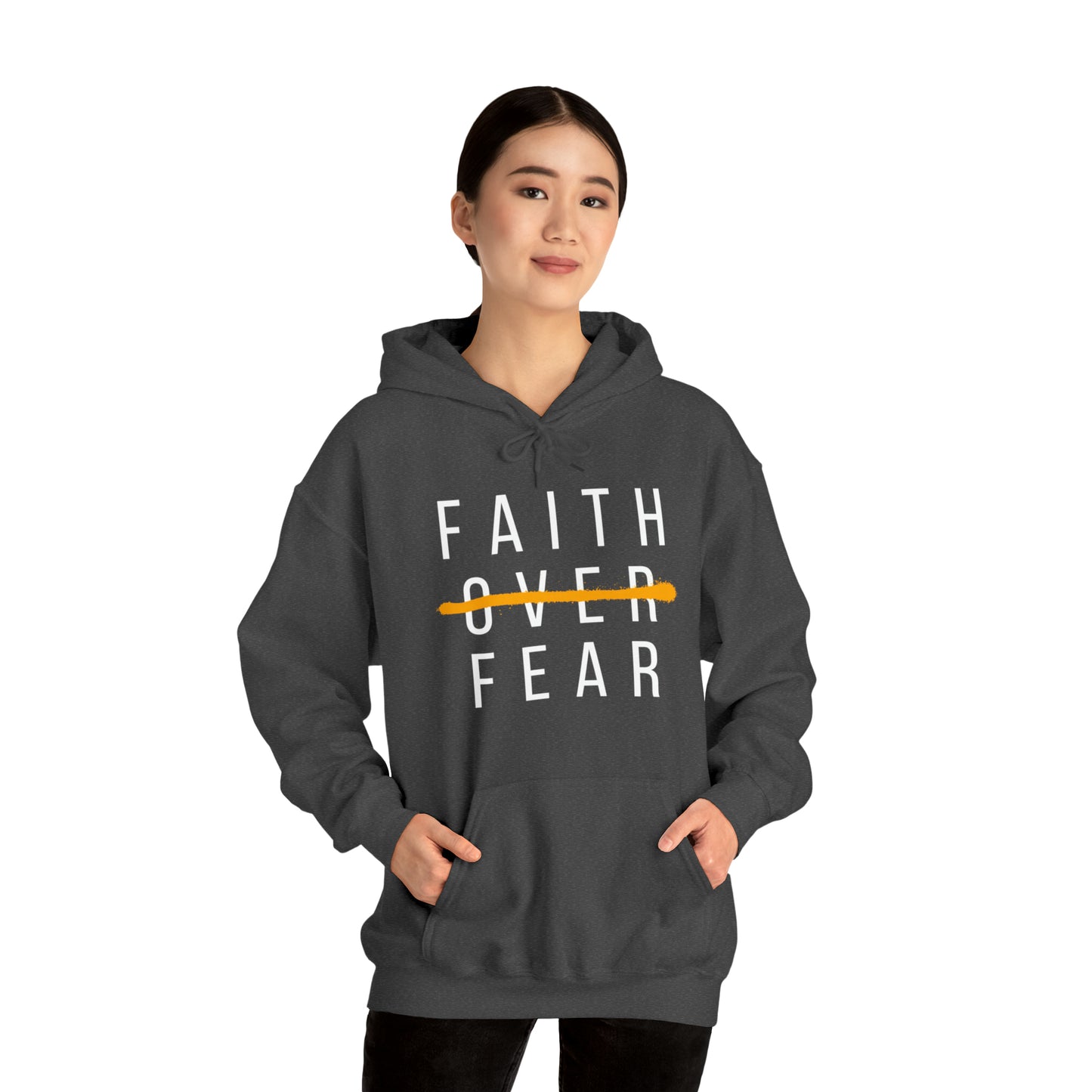 FAITH OVER FEAR Unisex Heavy Blend™ Hooded Sweatshirt