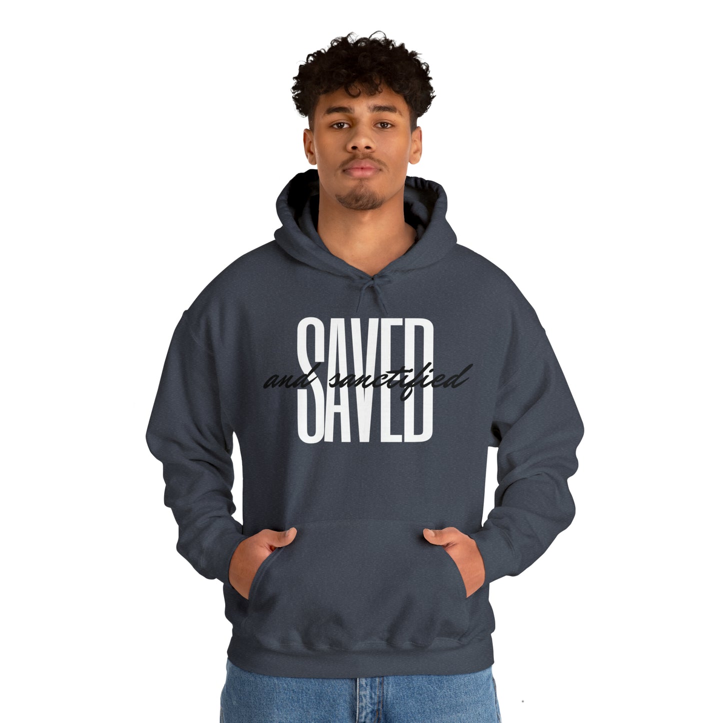 SAVED AND SANCTIFIED Unisex Heavy Blend™ Hooded Sweatshirt