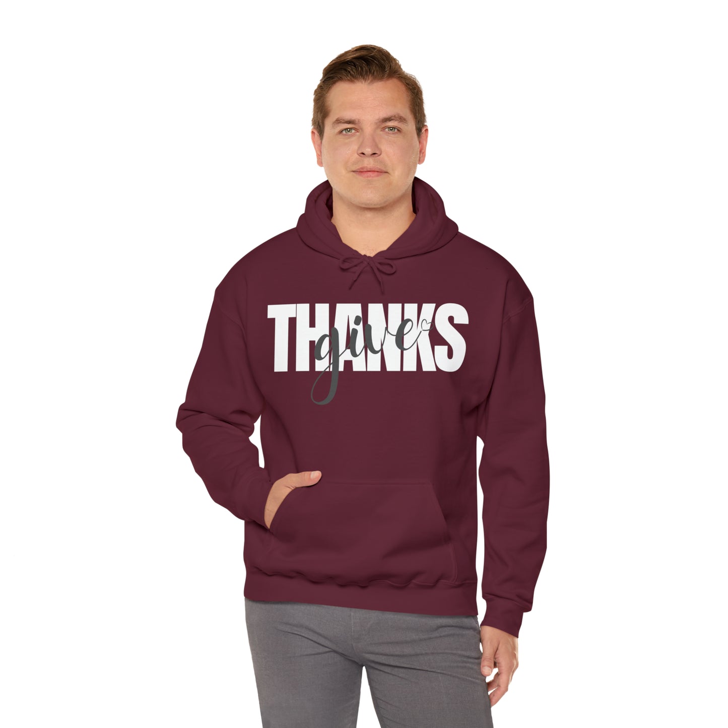 GIVE THANKS Unisex Heavy Blend™ Hooded Sweatshirt