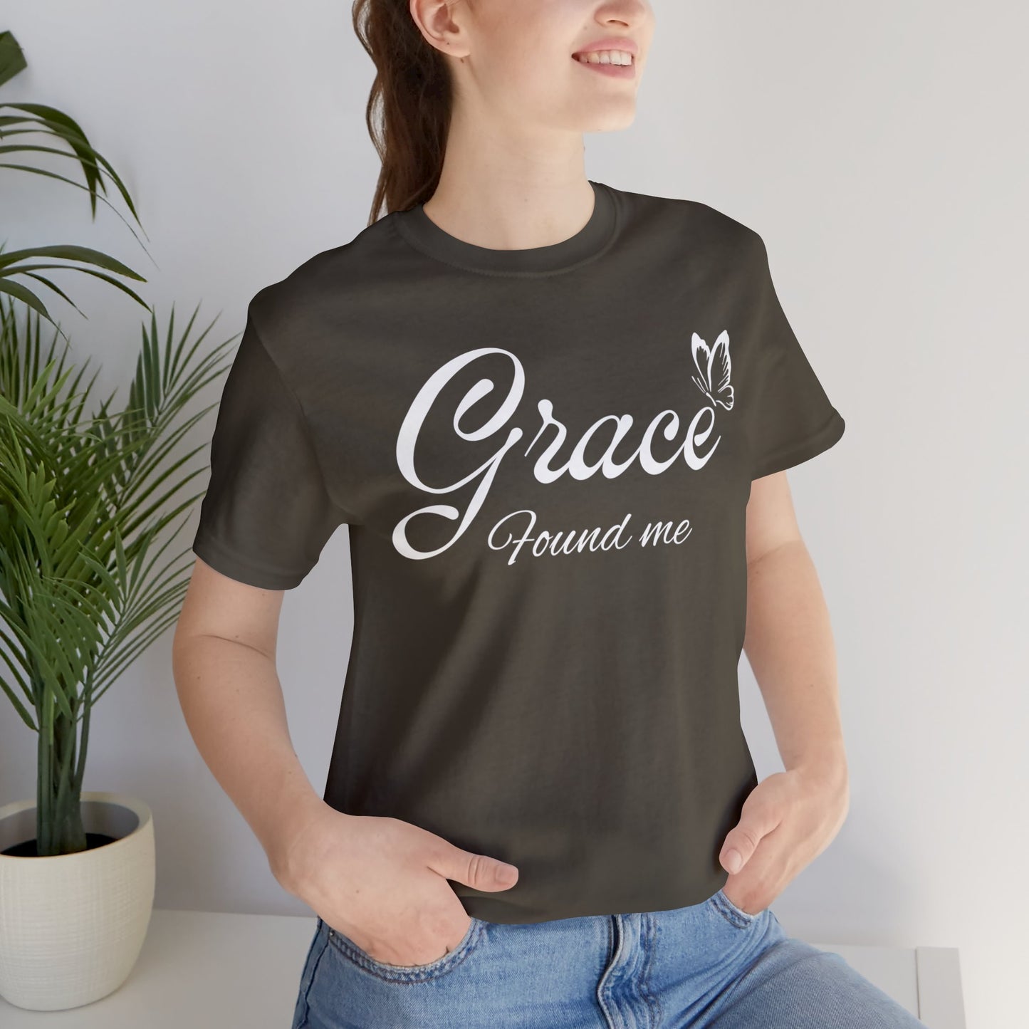 GRACE FOUND ME Unisex Jersey Short Sleeve Tee