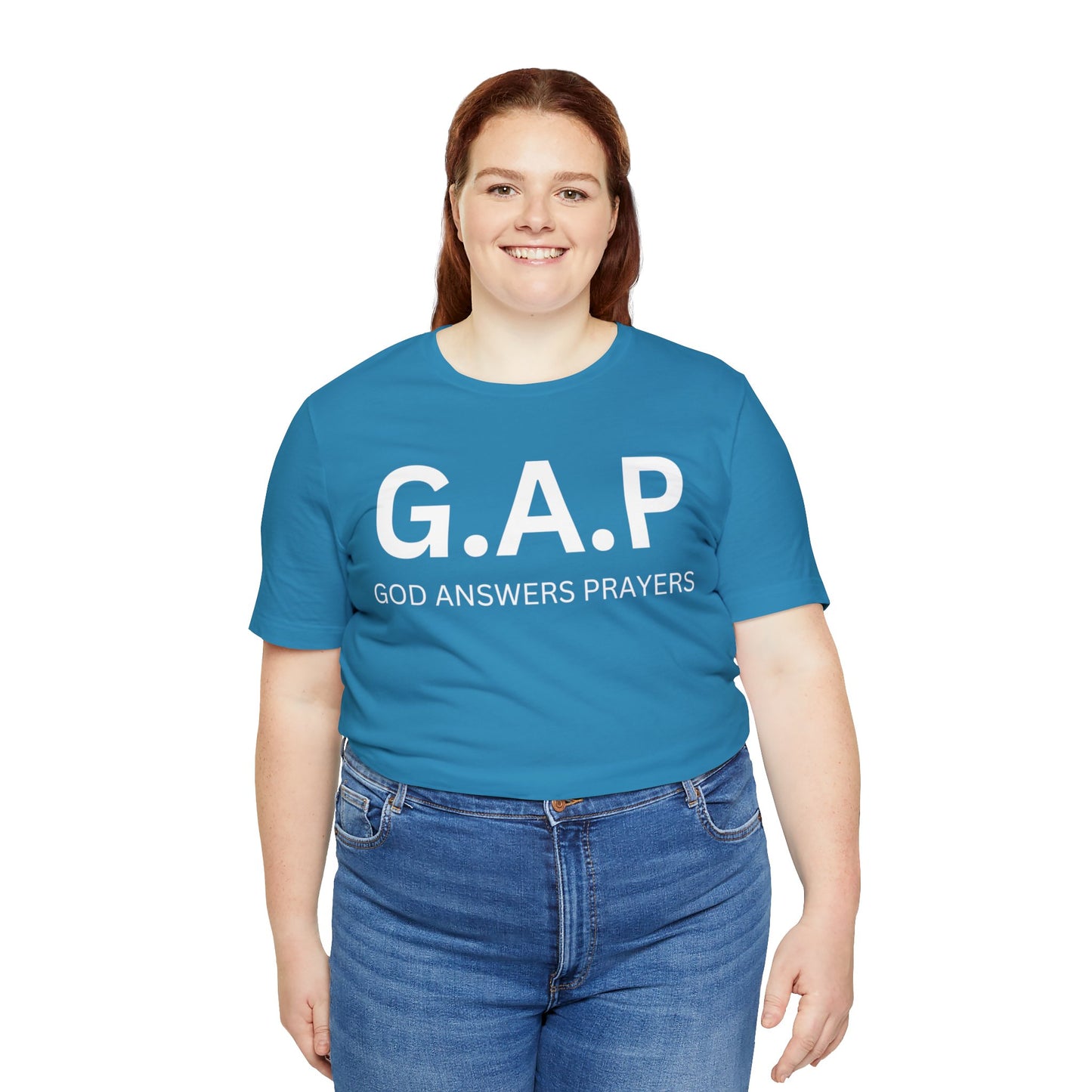 GOD ANSWERS PRAYERS Unisex Jersey Short Sleeve Tee