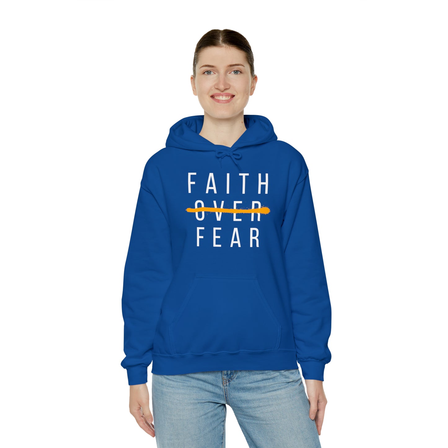 FAITH OVER FEAR Unisex Heavy Blend™ Hooded Sweatshirt