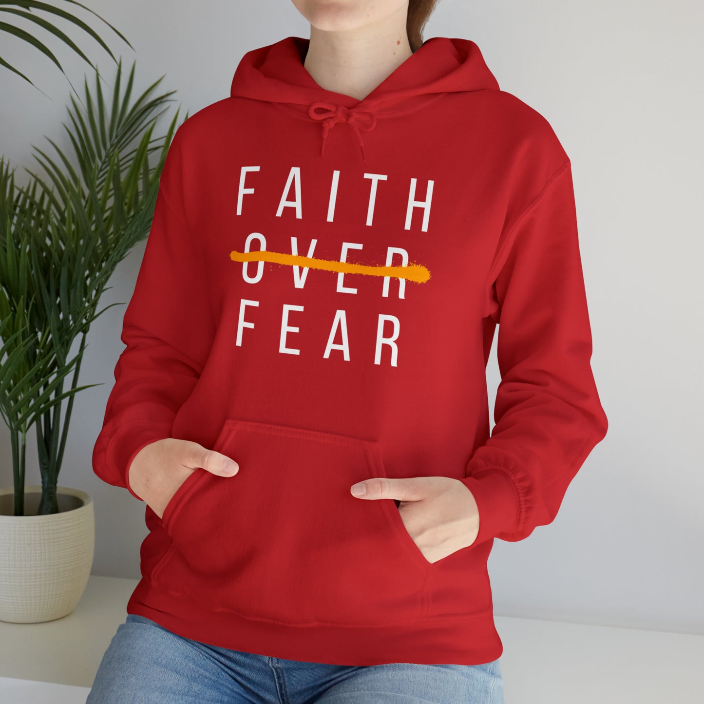 FAITH OVER FEAR Unisex Heavy Blend™ Hooded Sweatshirt